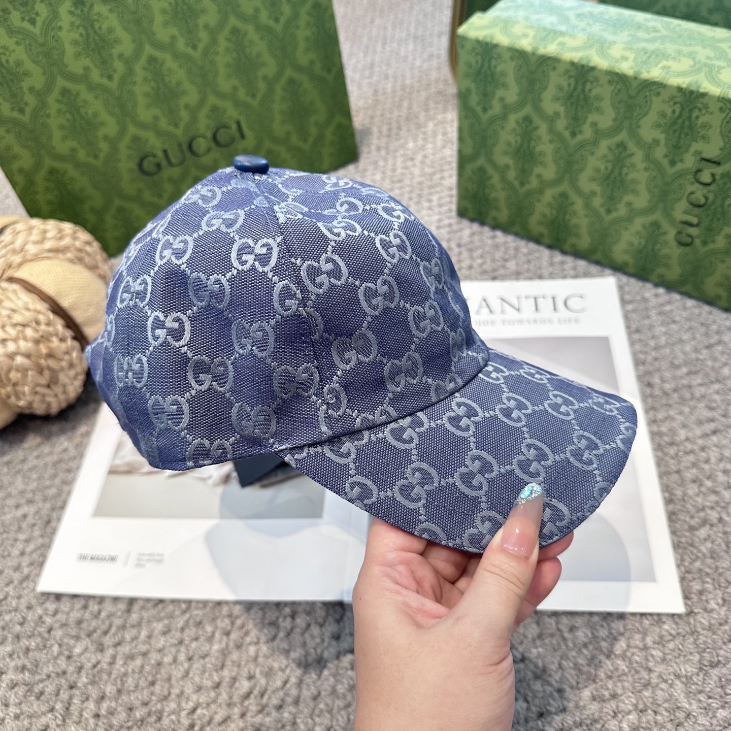 GUCCI古奇棒球帽2025新款gg提花 工艺非常精美 高档大气上档次！低调奢华，方便携带！