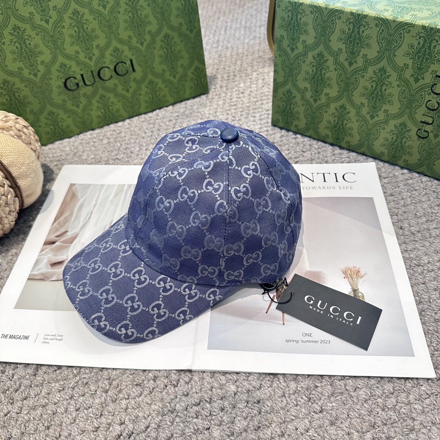 GUCCI古奇棒球帽2025新款gg提花 工艺非常精美 高档大气上档次！低调奢华，方便携带！