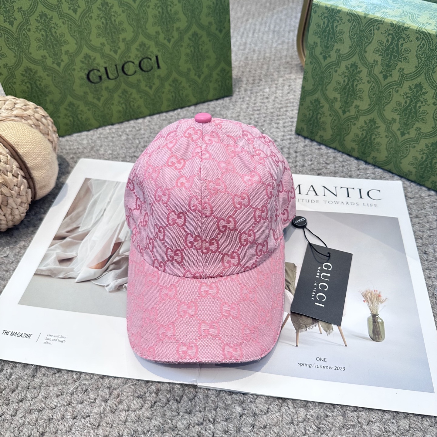 GUCCI古奇棒球帽2025新款gg提花 工艺非常精美 高档大气上档次！低调奢华，方便携带！