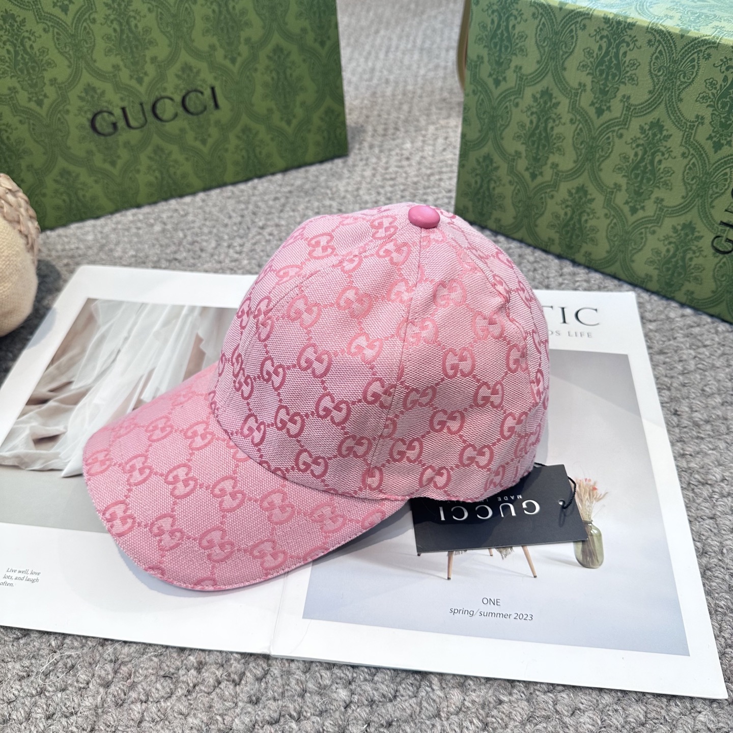 GUCCI古奇棒球帽2025新款gg提花 工艺非常精美 高档大气上档次！低调奢华，方便携带！