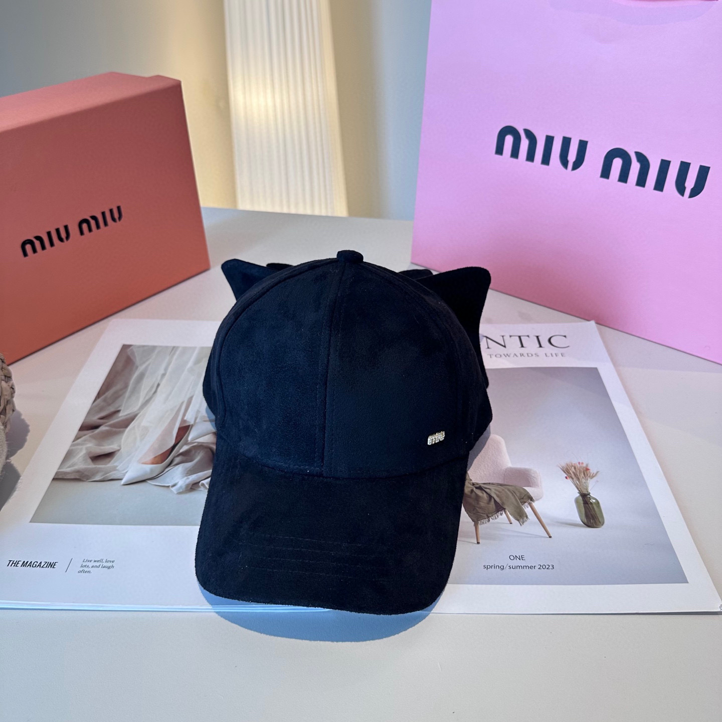  miumiu缪缪 新款绒面 蝴蝶结鸭舌帽，高端定制，百搭时尚精致💍3色