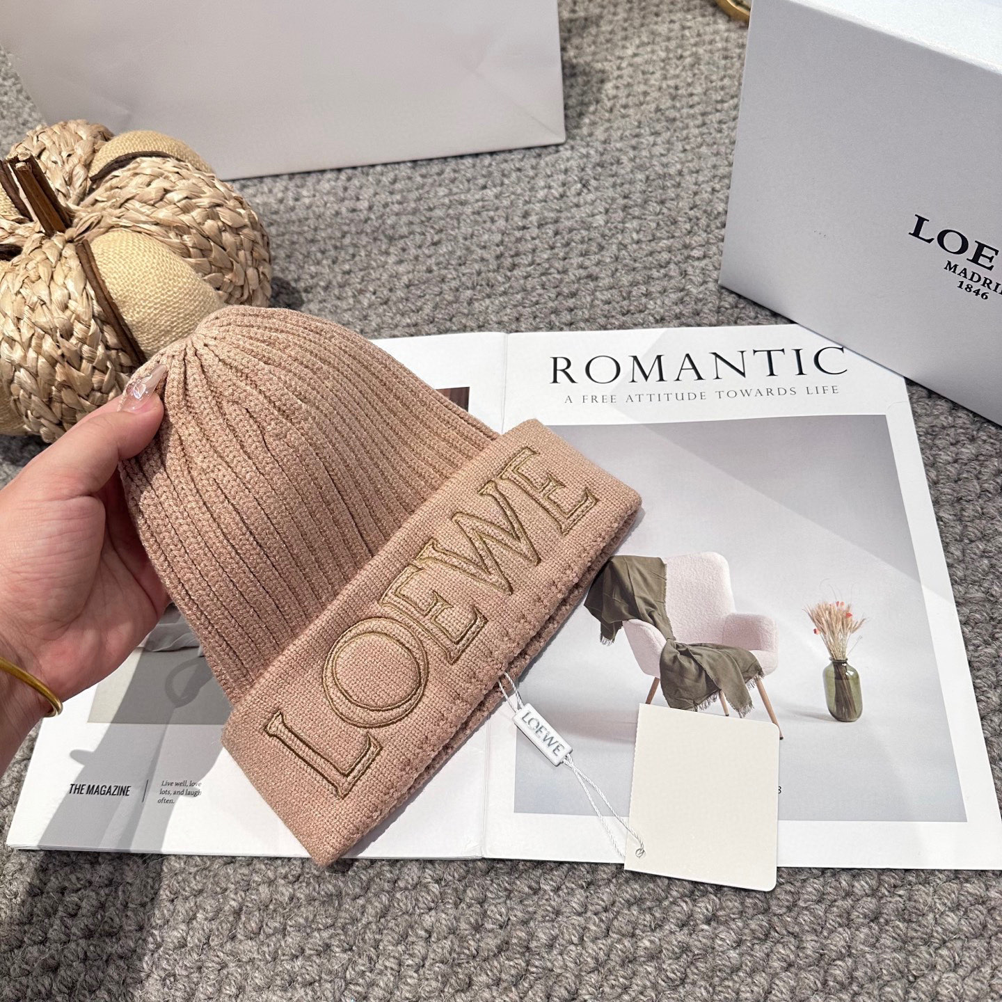 LOEWE罗意威秋冬新款毛线帽，时尚大牌 男女款通用款 4个色