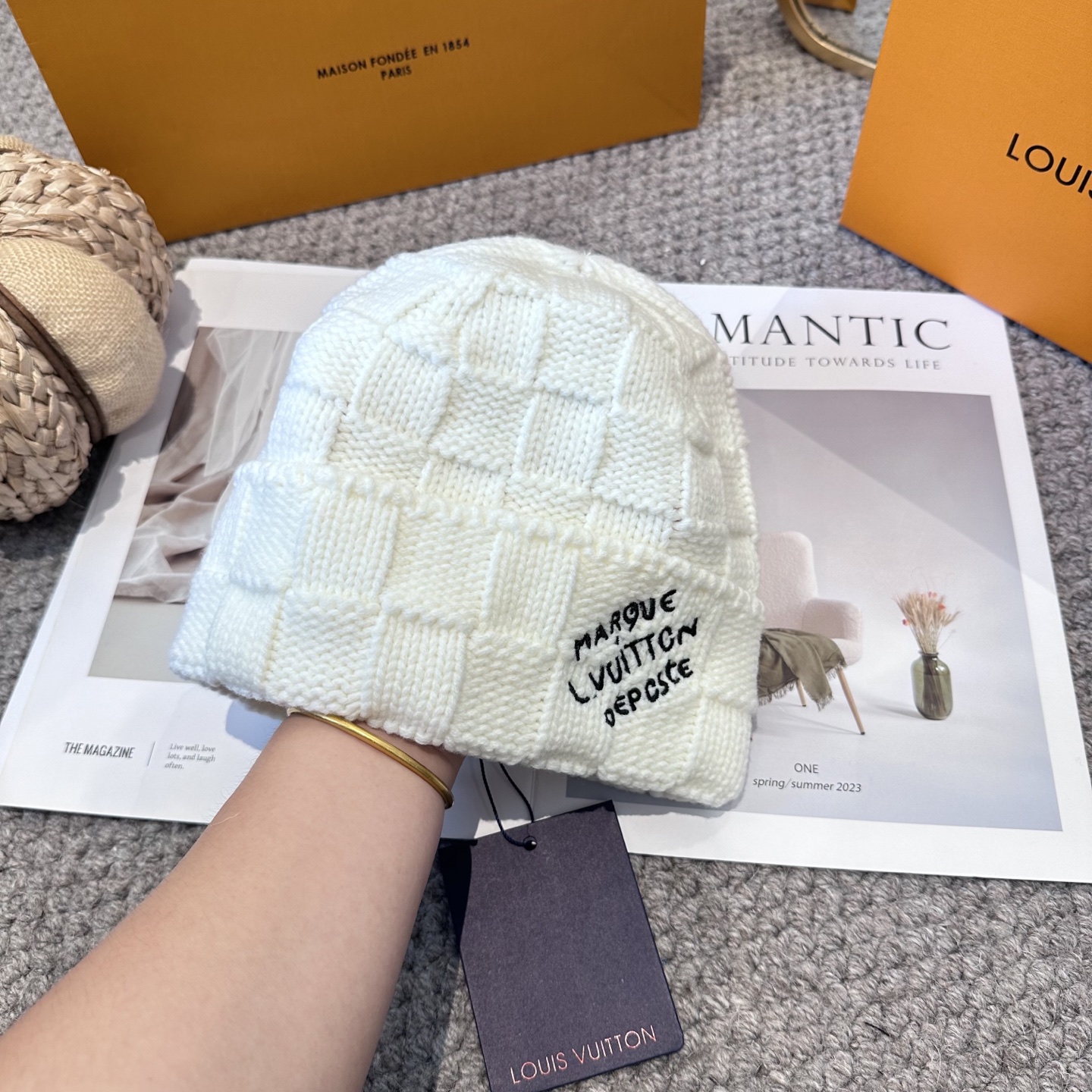 Lv路易威登专柜货，针织毛线帽，男女同款 正品开模