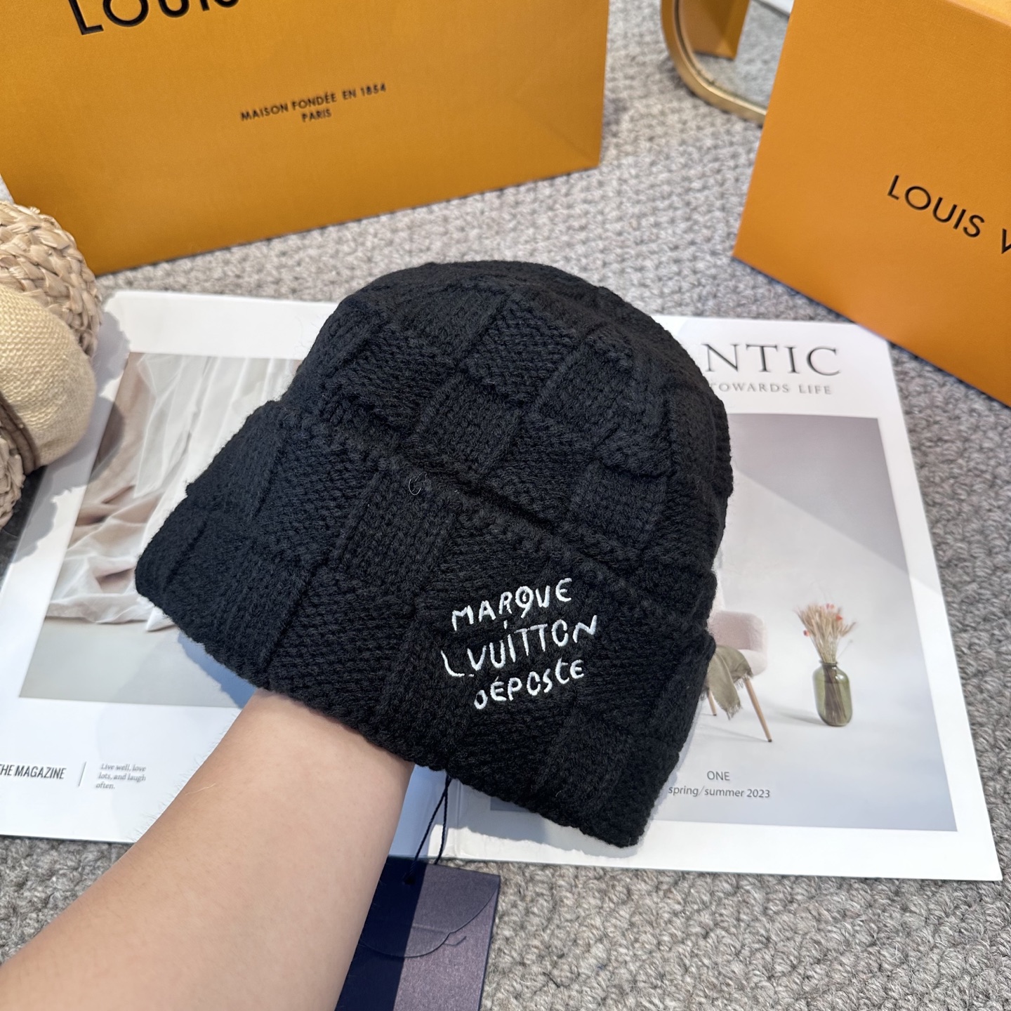 Lv路易威登专柜货，针织毛线帽，男女同款 正品开模