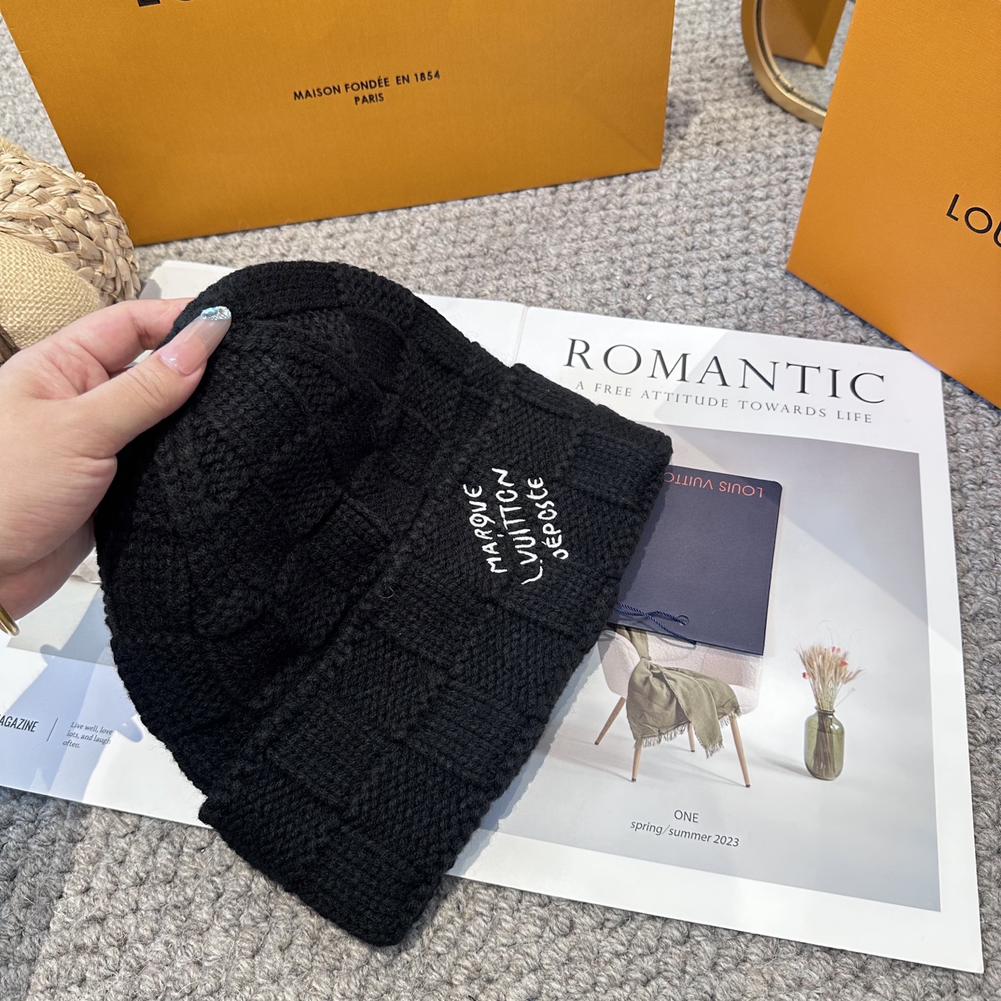 Lv路易威登专柜货，针织毛线帽，男女同款 正品开模