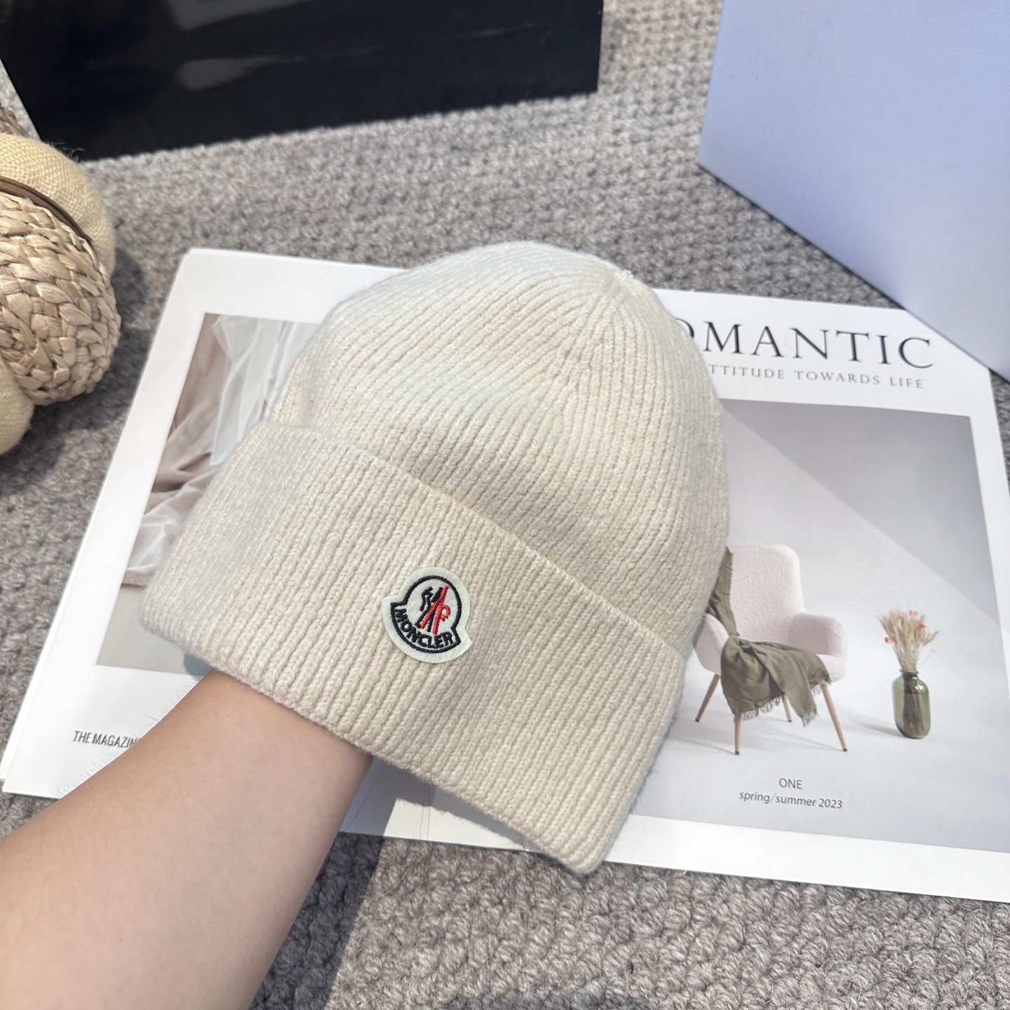 蒙口秋冬新款毛线帽，针织帽简单百搭款