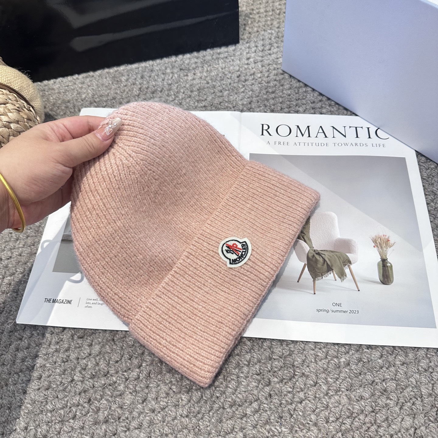 蒙口秋冬新款毛线帽，针织帽简单百搭款