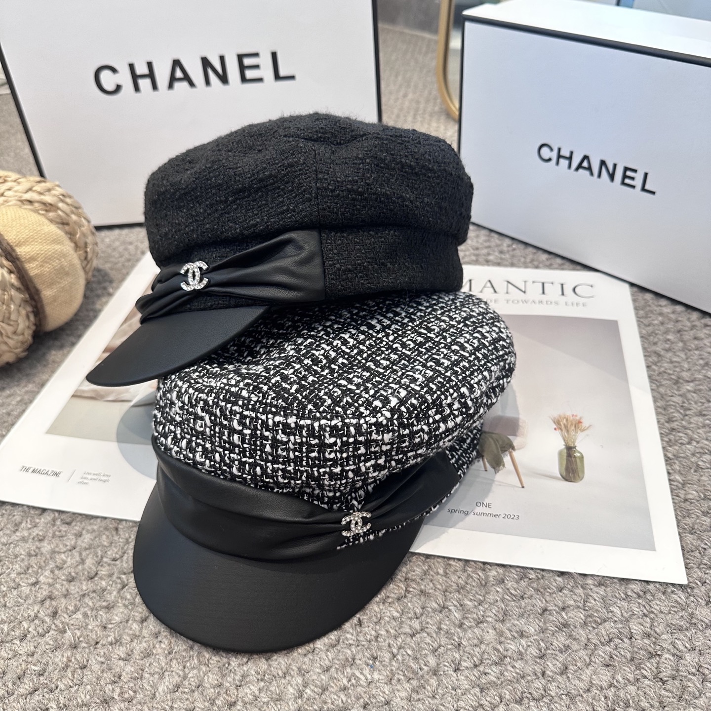  CHANEL高版本 香奈儿 新款军帽 ，简约经典logo，质感超级赞👍，精致大牌范，女神必备神器 