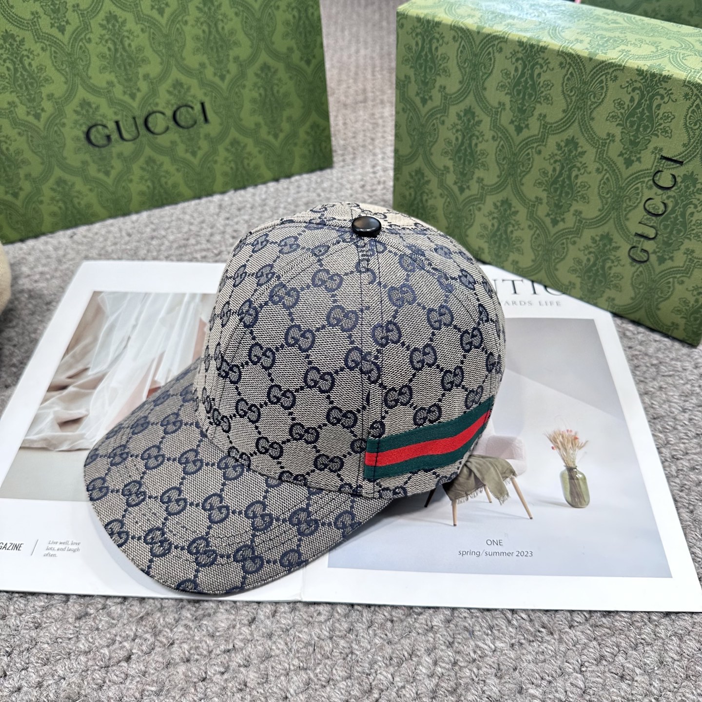 GUCCI古奇棒球帽 2025新款 工艺非常精美 高档大气上档次！低调奢华，方便携带！