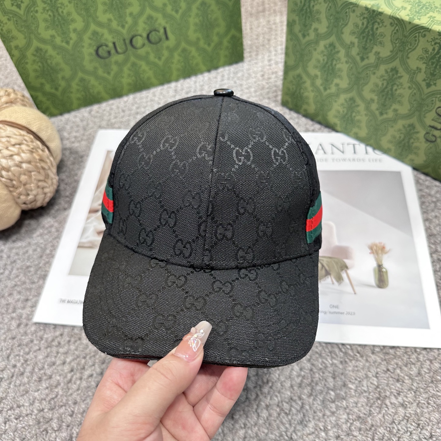 GUCCI古奇棒球帽 2025新款 工艺非常精美 高档大气上档次！低调奢华，方便携带！