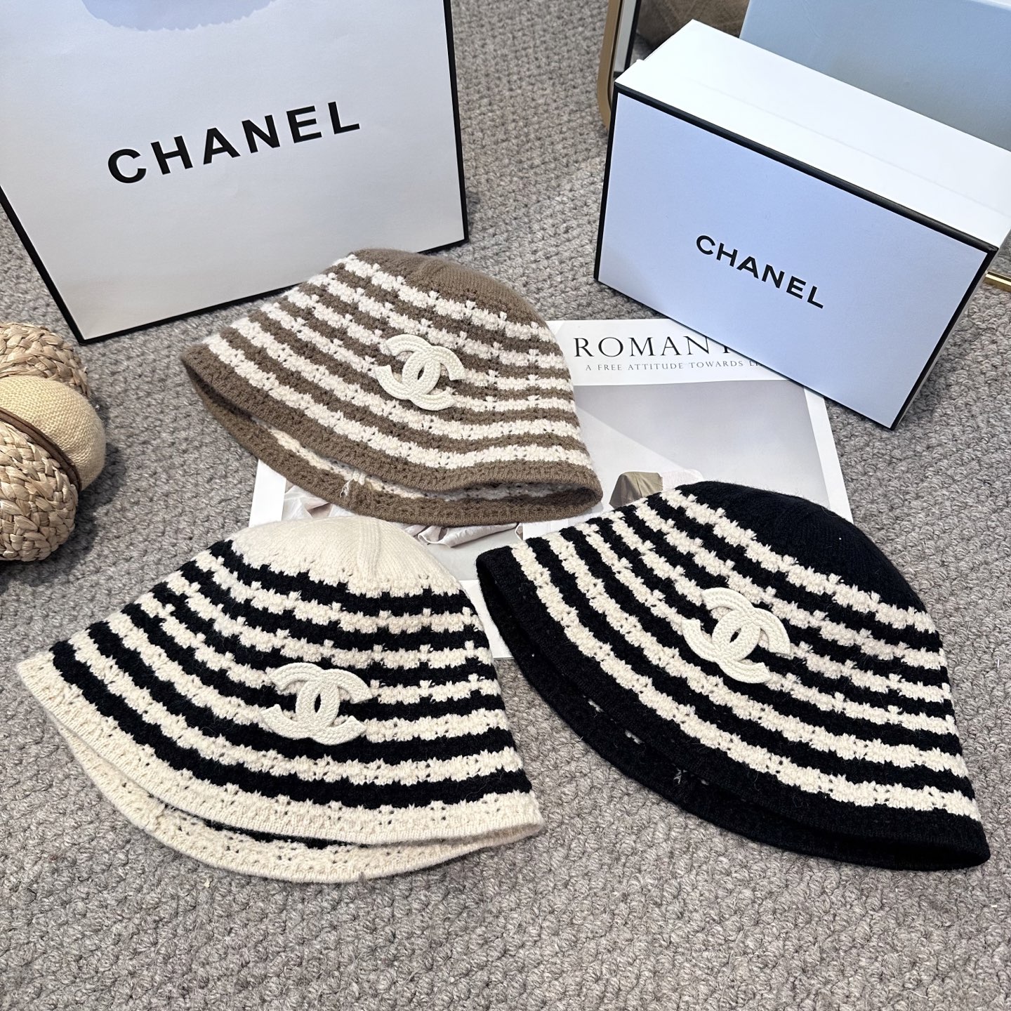 CHANEL 简约新款针织渔夫帽 秋冬必入，很百搭～