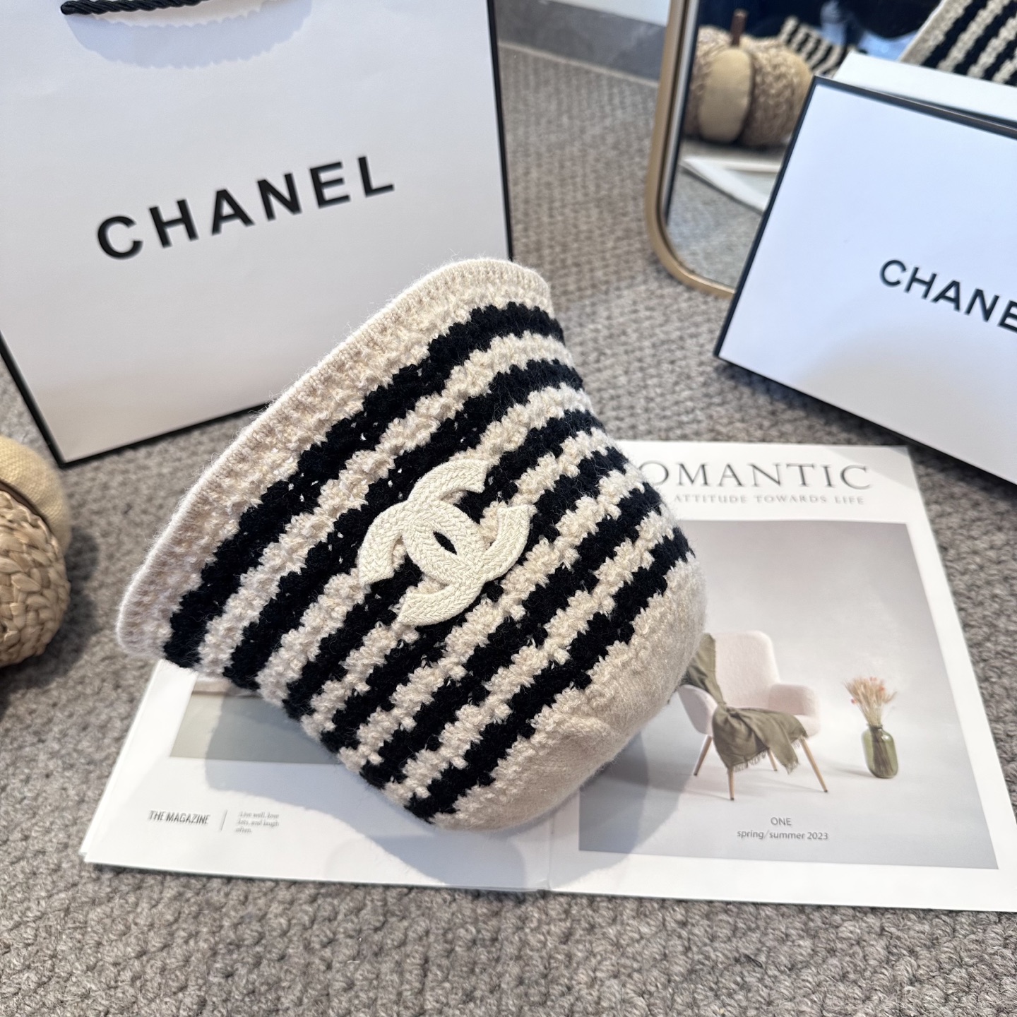 CHANEL 简约新款针织渔夫帽 秋冬必入，很百搭～