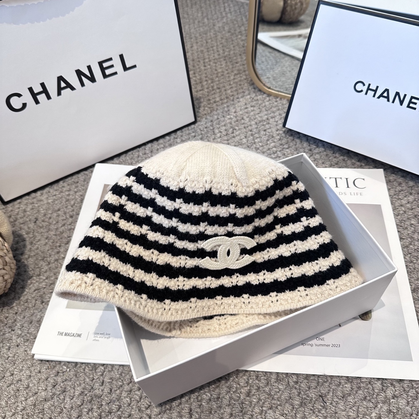 CHANEL 简约新款针织渔夫帽 秋冬必入，很百搭～