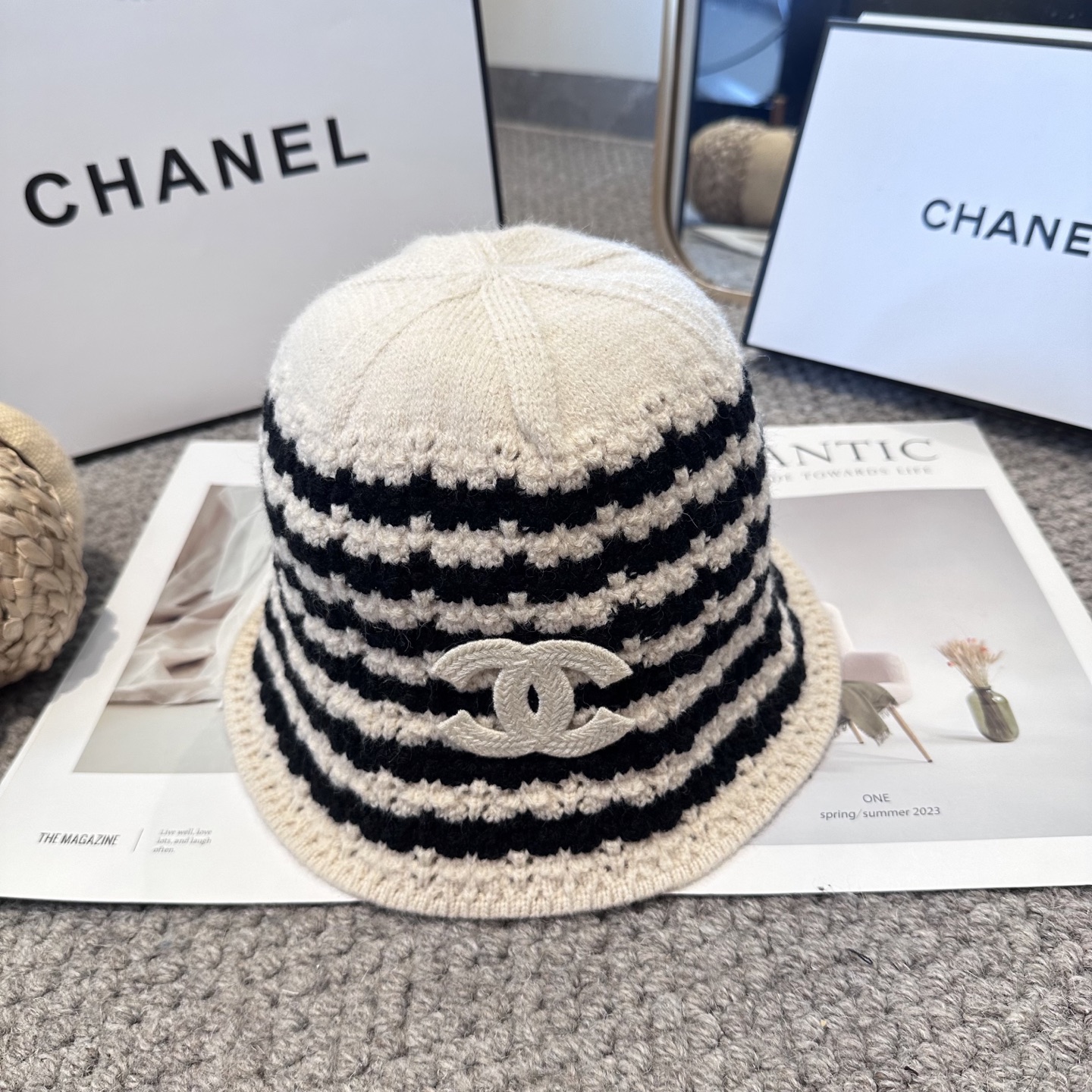 CHANEL 简约新款针织渔夫帽 秋冬必入，很百搭～