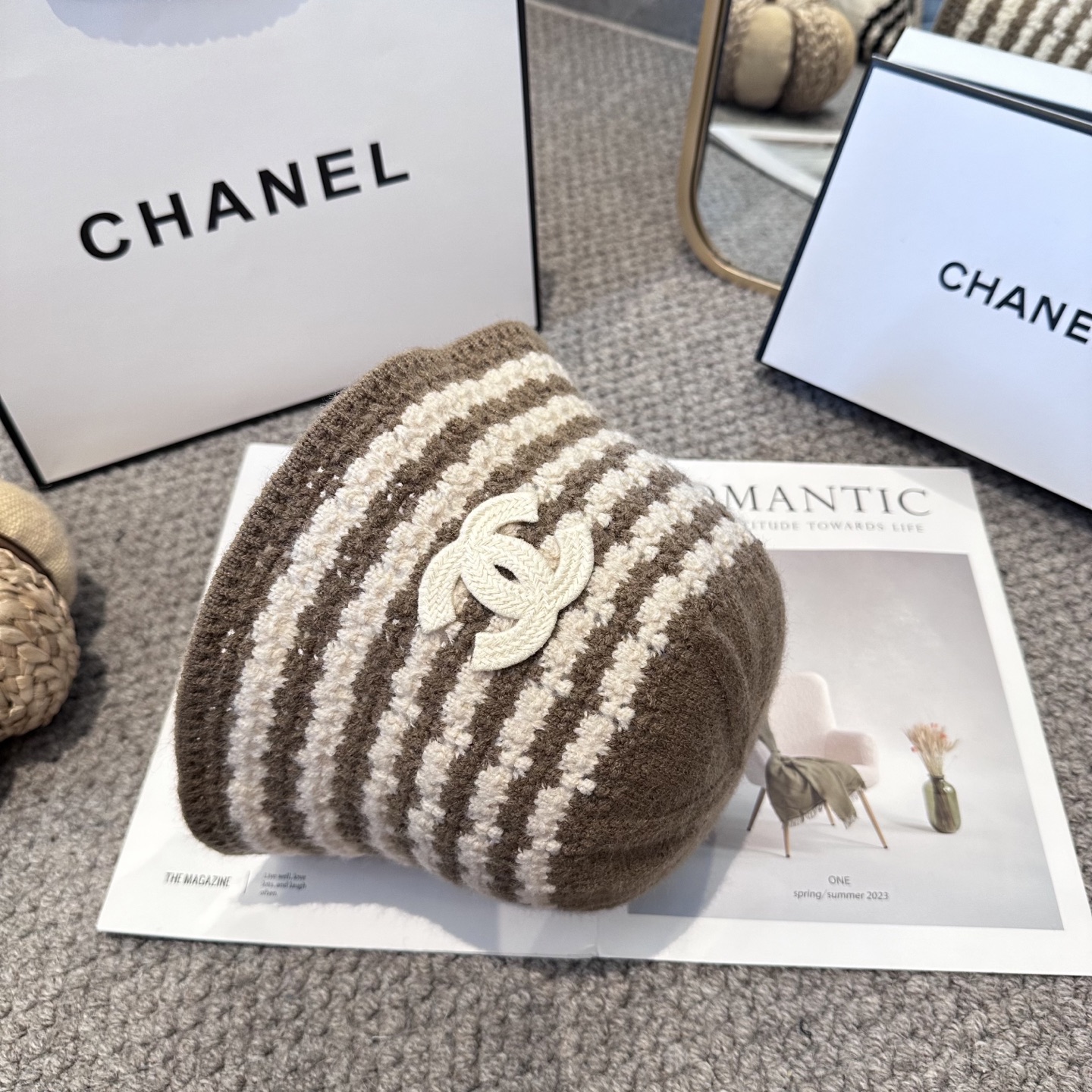 CHANEL 简约新款针织渔夫帽 秋冬必入，很百搭～