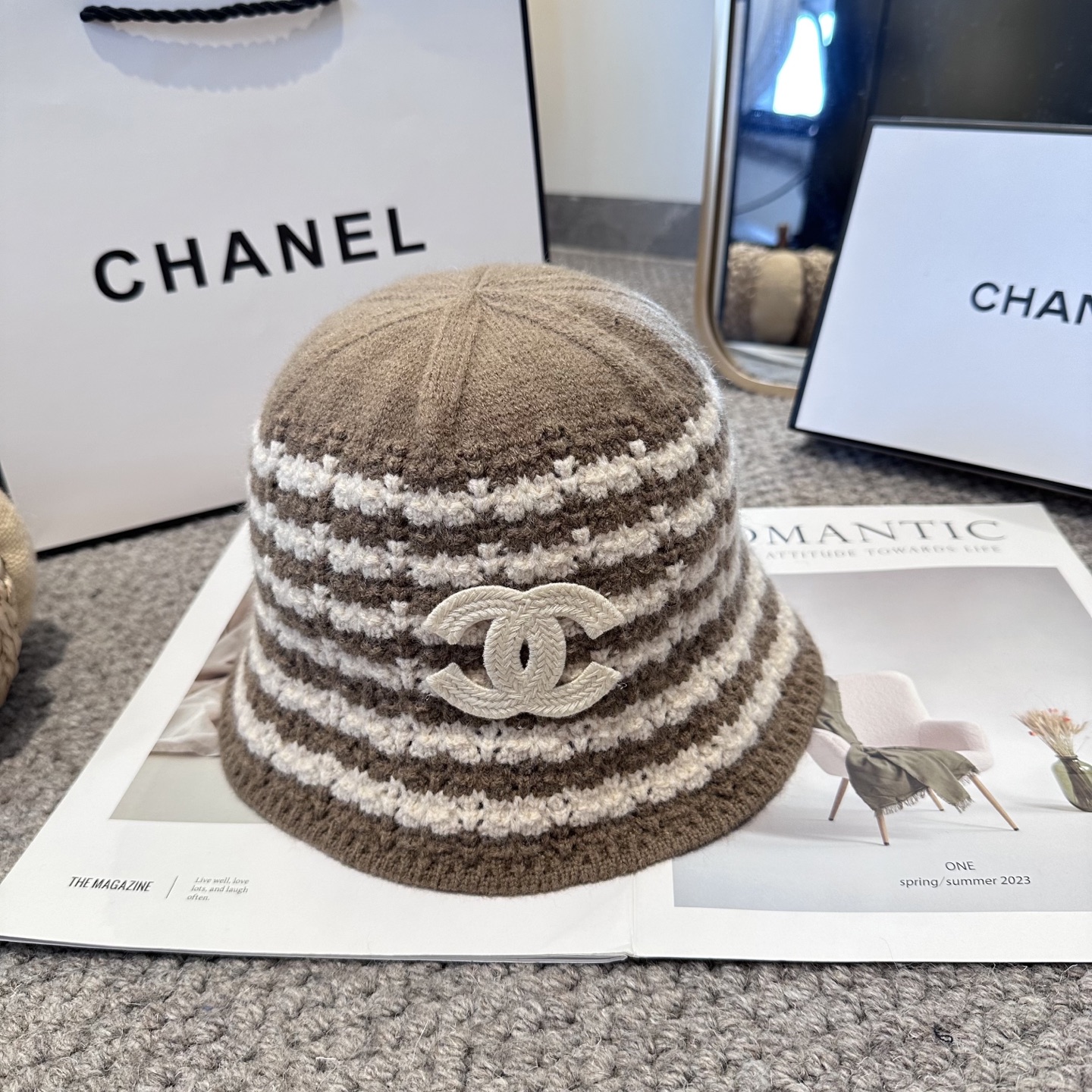 CHANEL 简约新款针织渔夫帽 秋冬必入，很百搭～