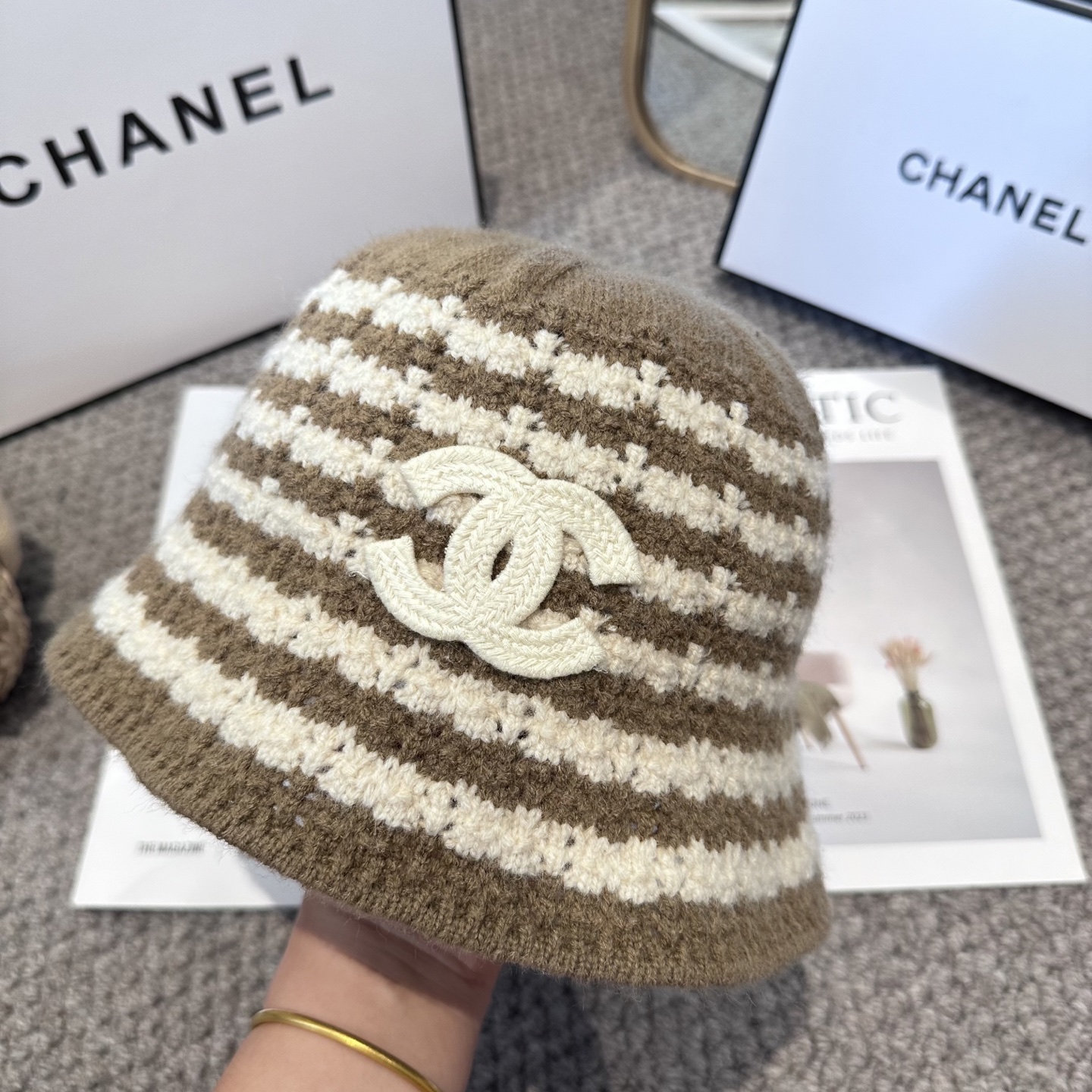 CHANEL 简约新款针织渔夫帽 秋冬必入，很百搭～
