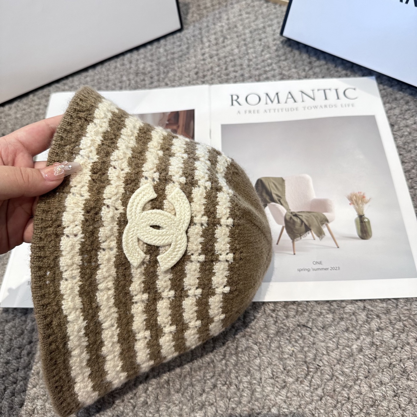 CHANEL 简约新款针织渔夫帽 秋冬必入，很百搭～