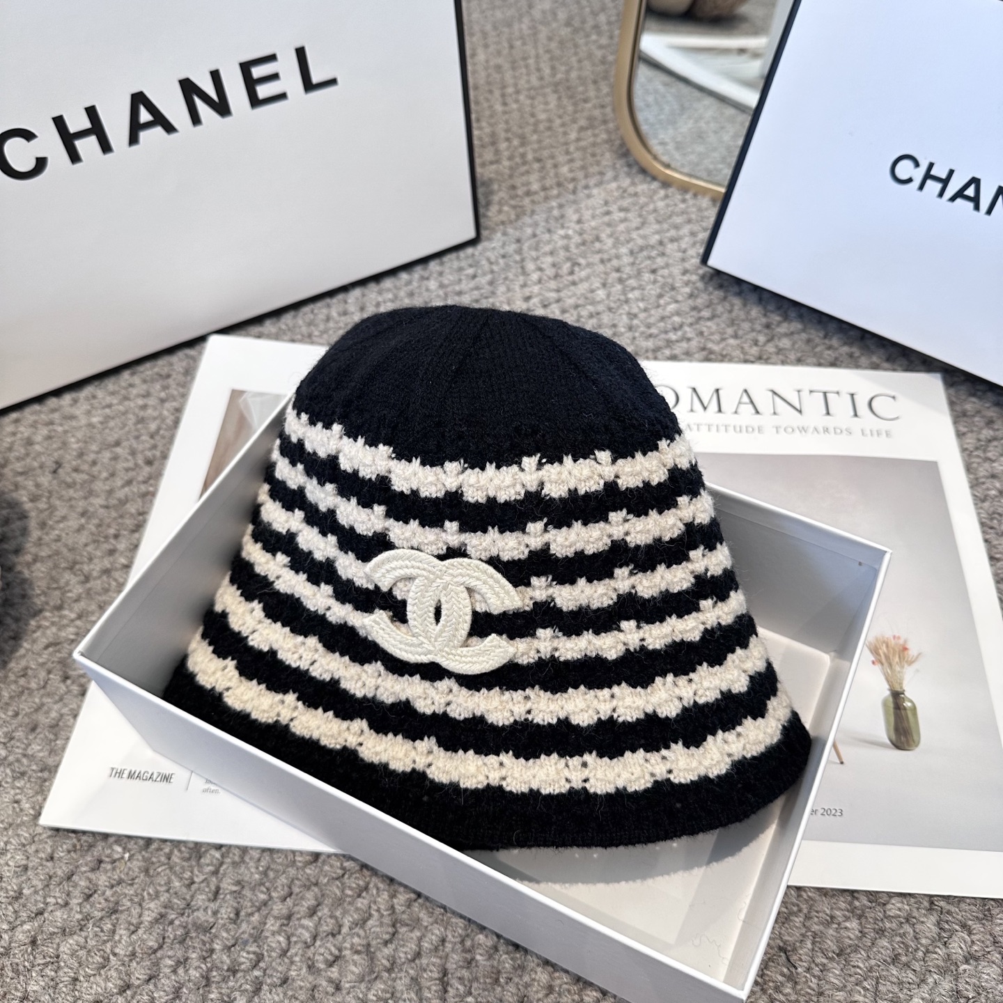 CHANEL 简约新款针织渔夫帽 秋冬必入，很百搭～
