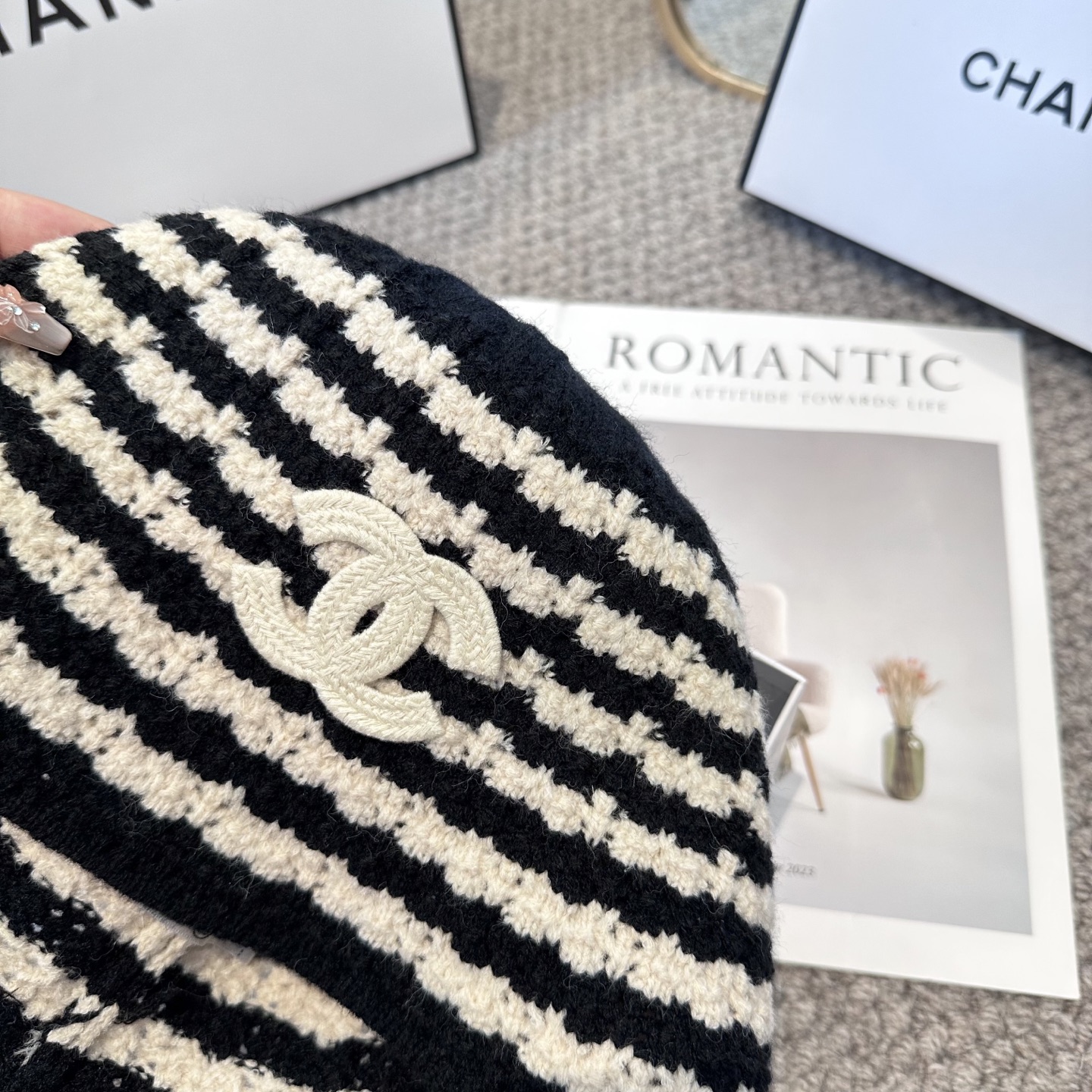 CHANEL 简约新款针织渔夫帽 秋冬必入，很百搭～