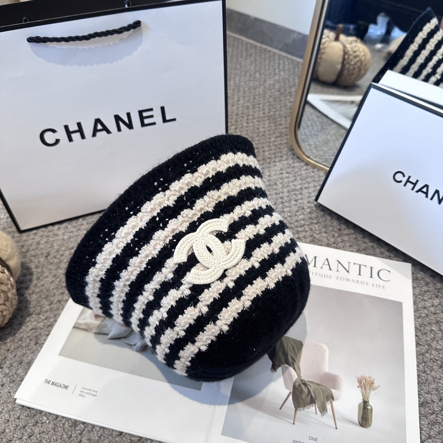 CHANEL 简约新款针织渔夫帽 秋冬必入，很百搭～