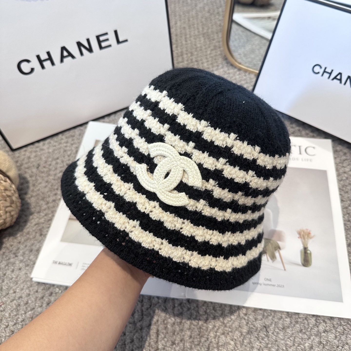 CHANEL 简约新款针织渔夫帽 秋冬必入，很百搭～