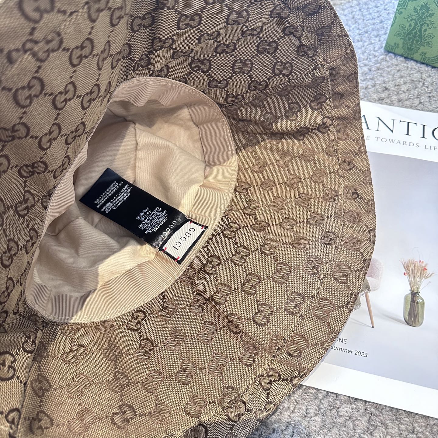 GUCCI古奇 新款渔夫帽工艺设计感十足拿捏气质，时髦精必入！