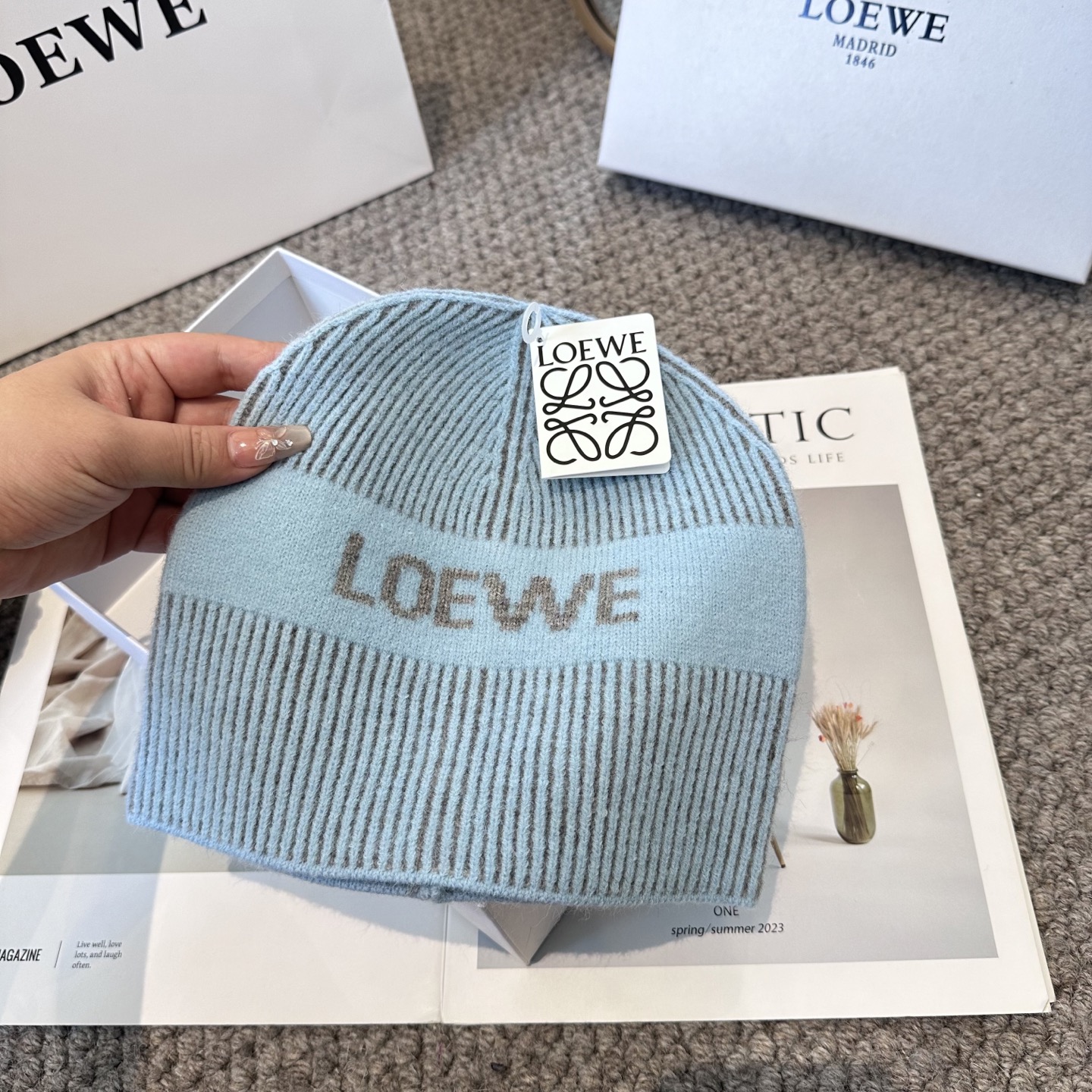 LOEWE罗意威秋冬新款毛线帽，时尚大牌 男女款通用款