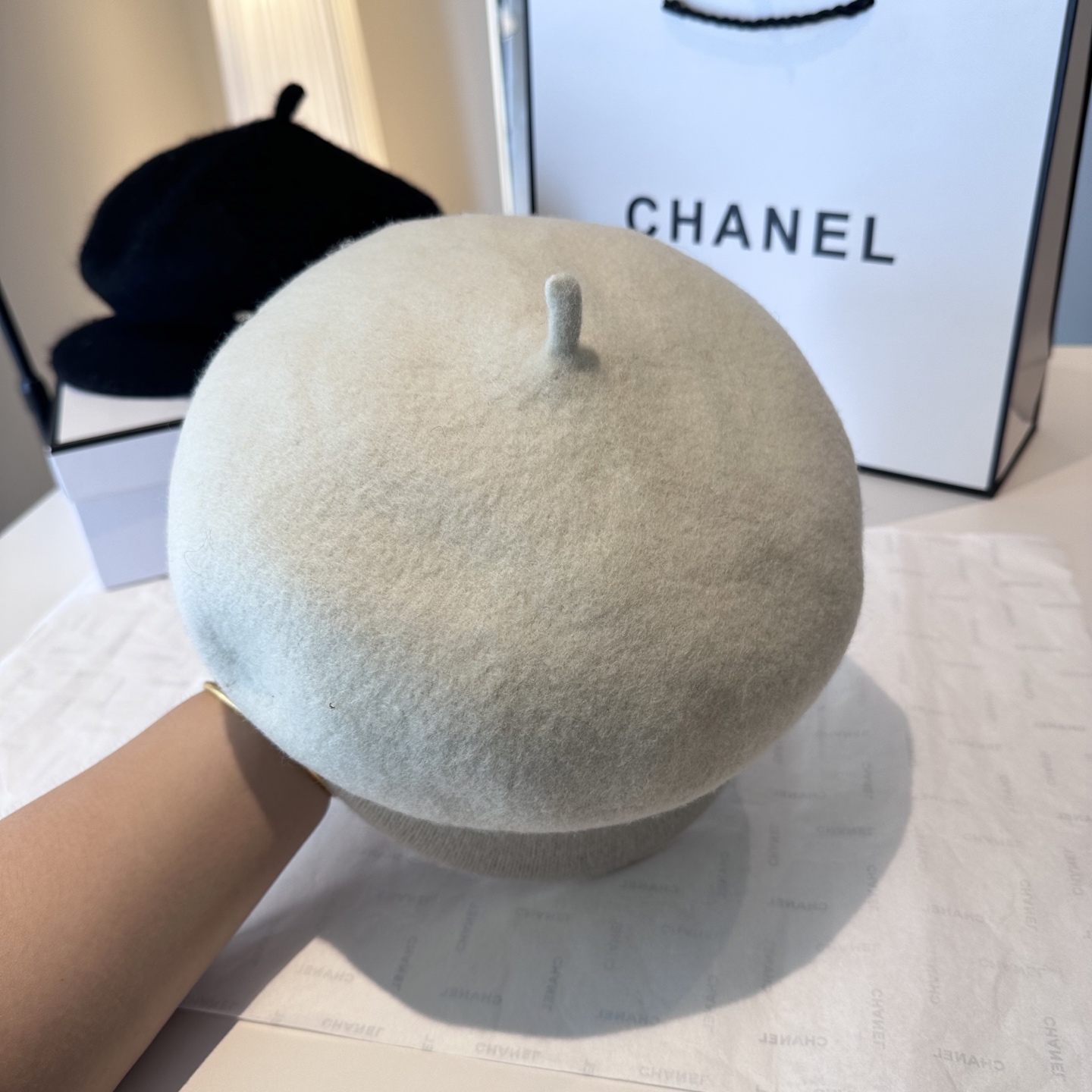 CHANEL 香奈儿 新款羊毛呢贝雷帽