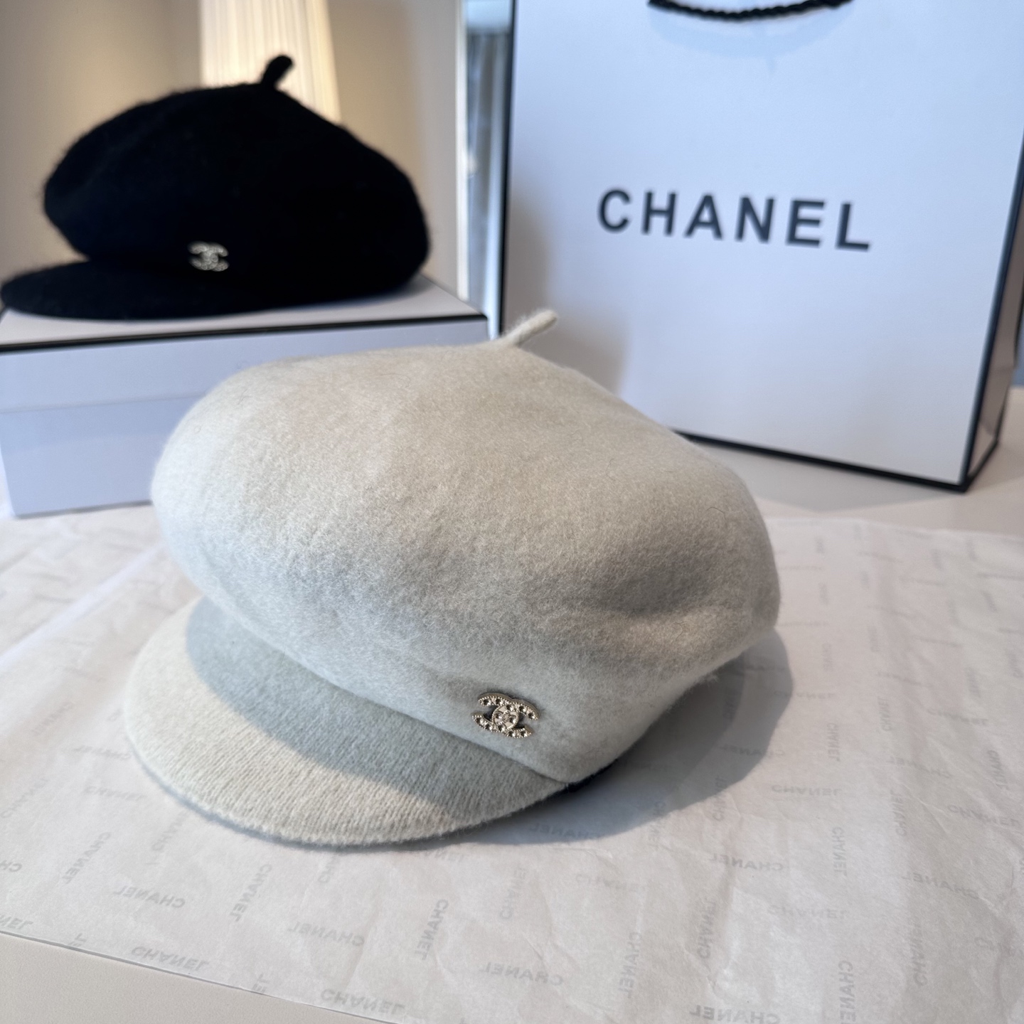 CHANEL 香奈儿 新款羊毛呢贝雷帽