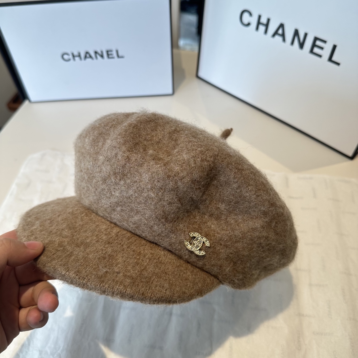 CHANEL 香奈儿 新款羊毛呢贝雷帽
