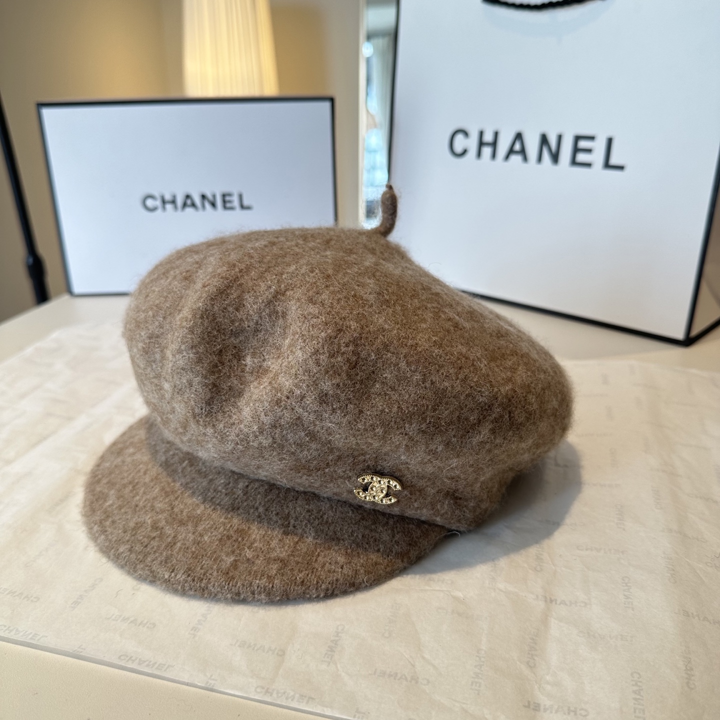 CHANEL 香奈儿 新款羊毛呢贝雷帽