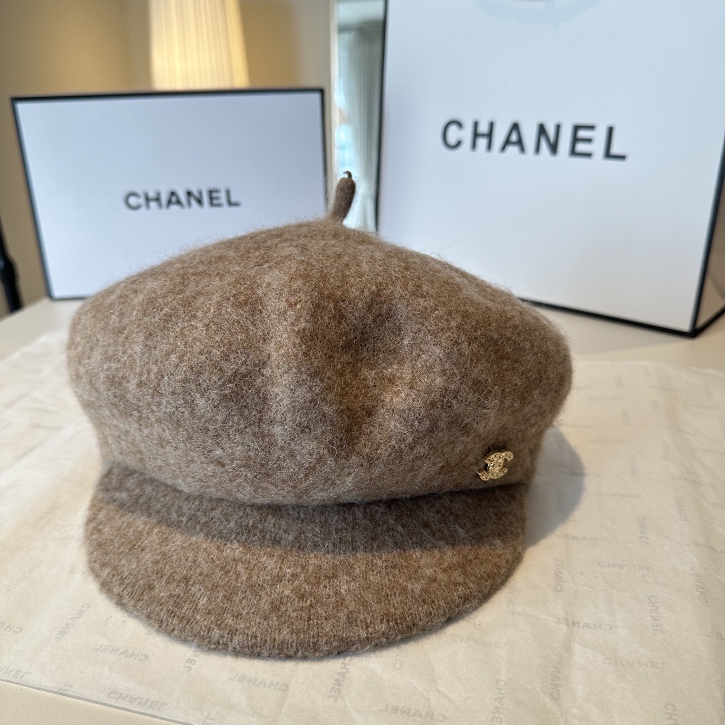 CHANEL 香奈儿 新款羊毛呢贝雷帽