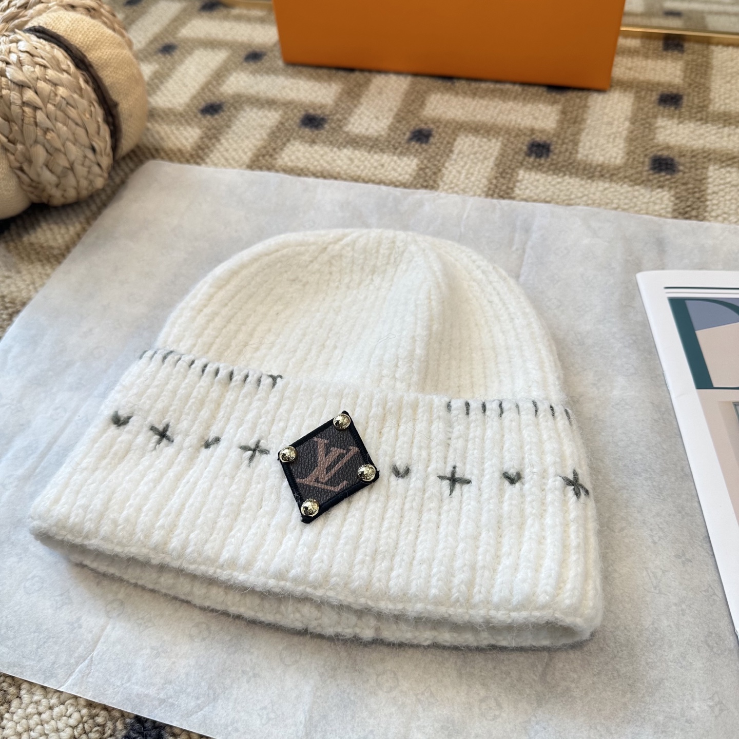 Lv路易威登针织毛线帽，男女同款