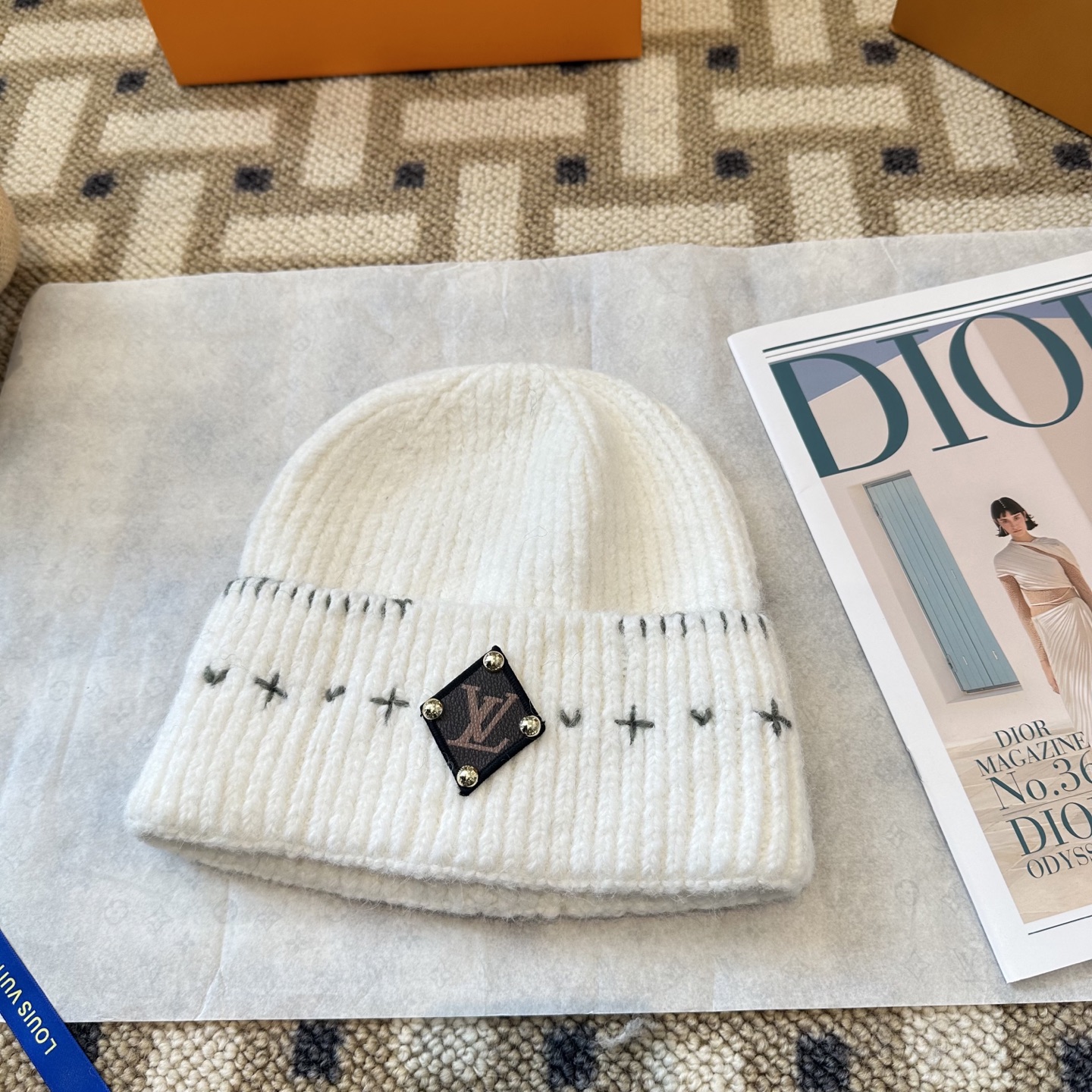 Lv路易威登针织毛线帽，男女同款