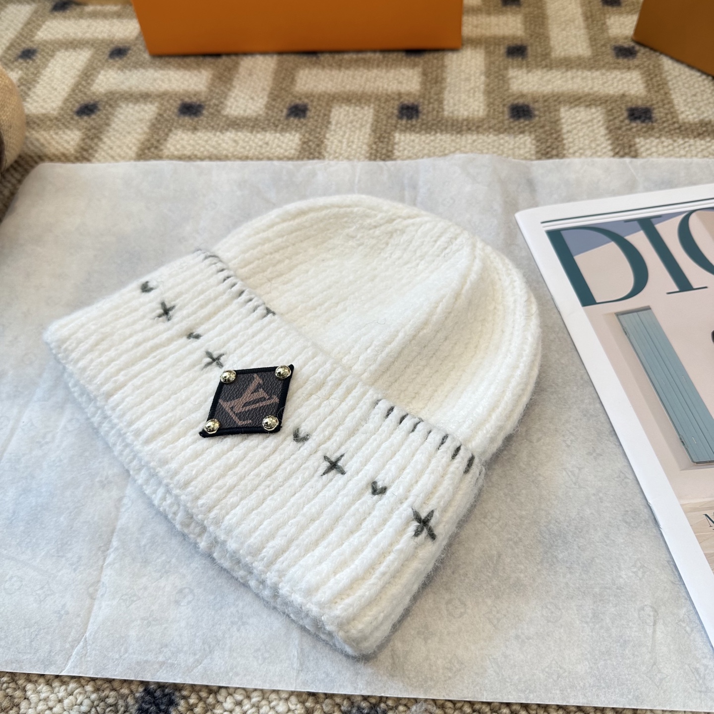 Lv路易威登针织毛线帽，男女同款