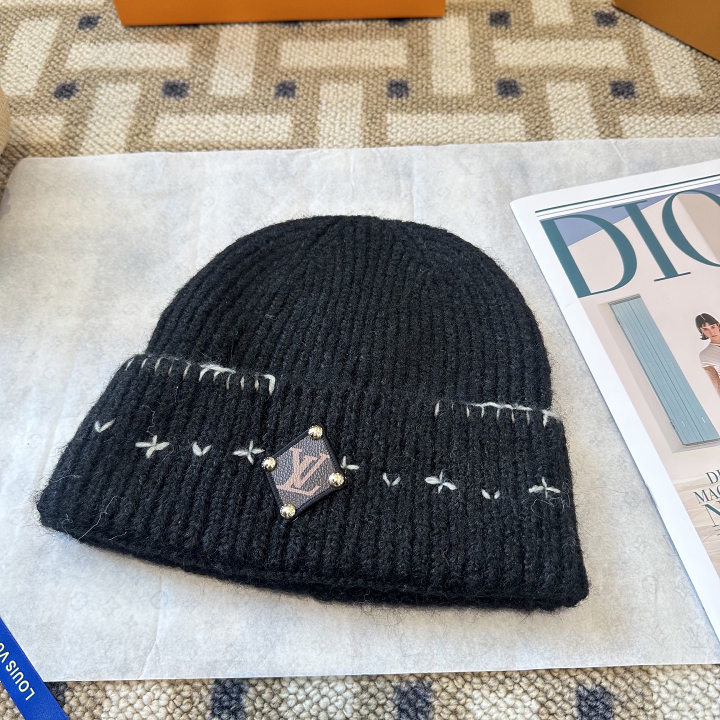 Lv路易威登针织毛线帽，男女同款