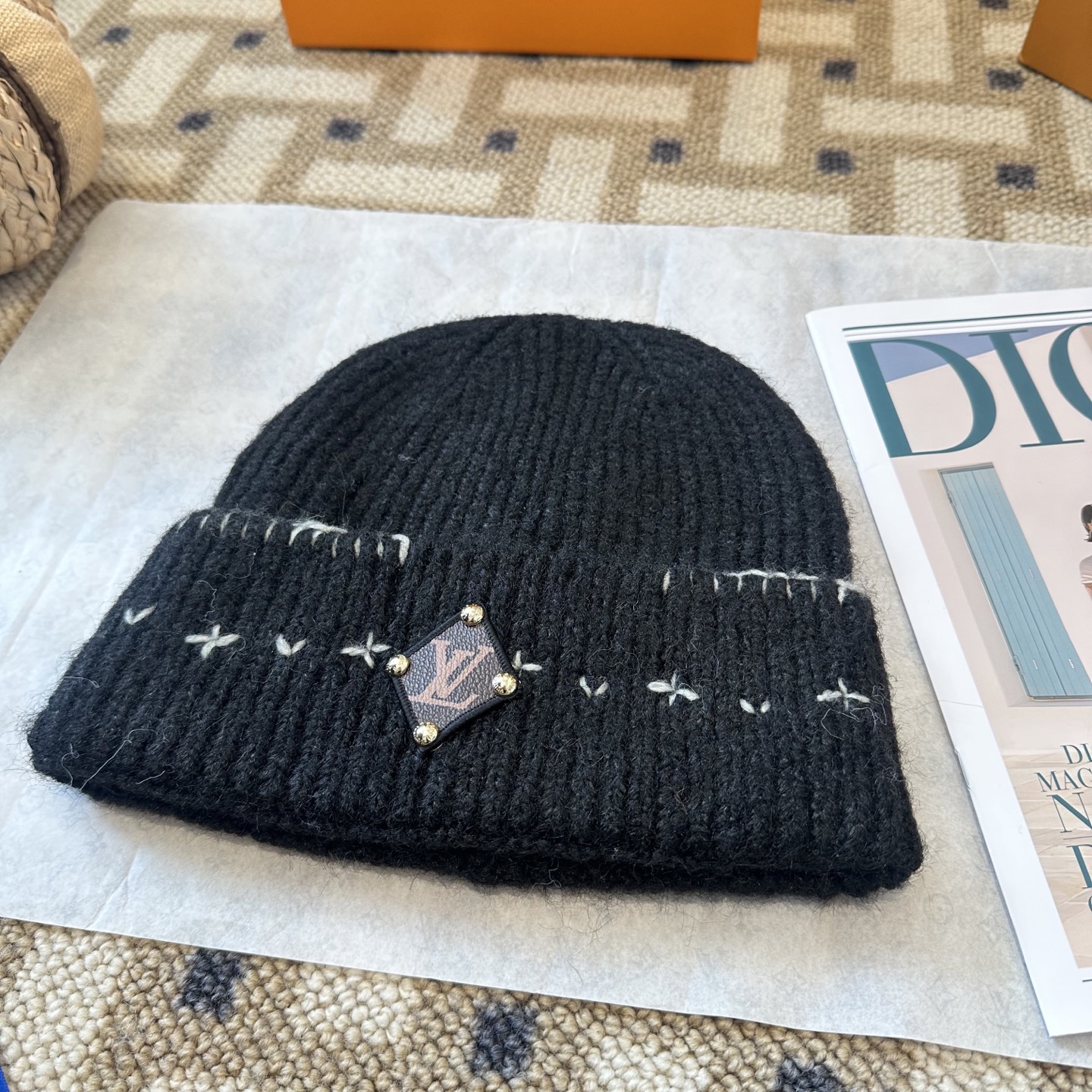 Lv路易威登针织毛线帽，男女同款