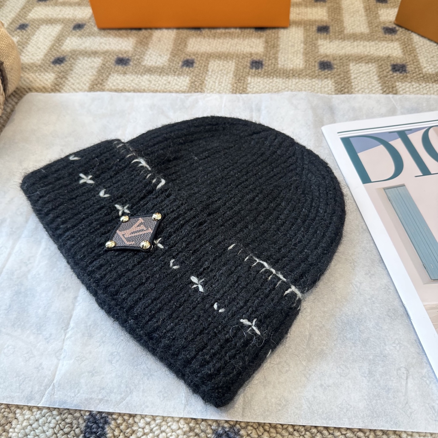 Lv路易威登针织毛线帽，男女同款
