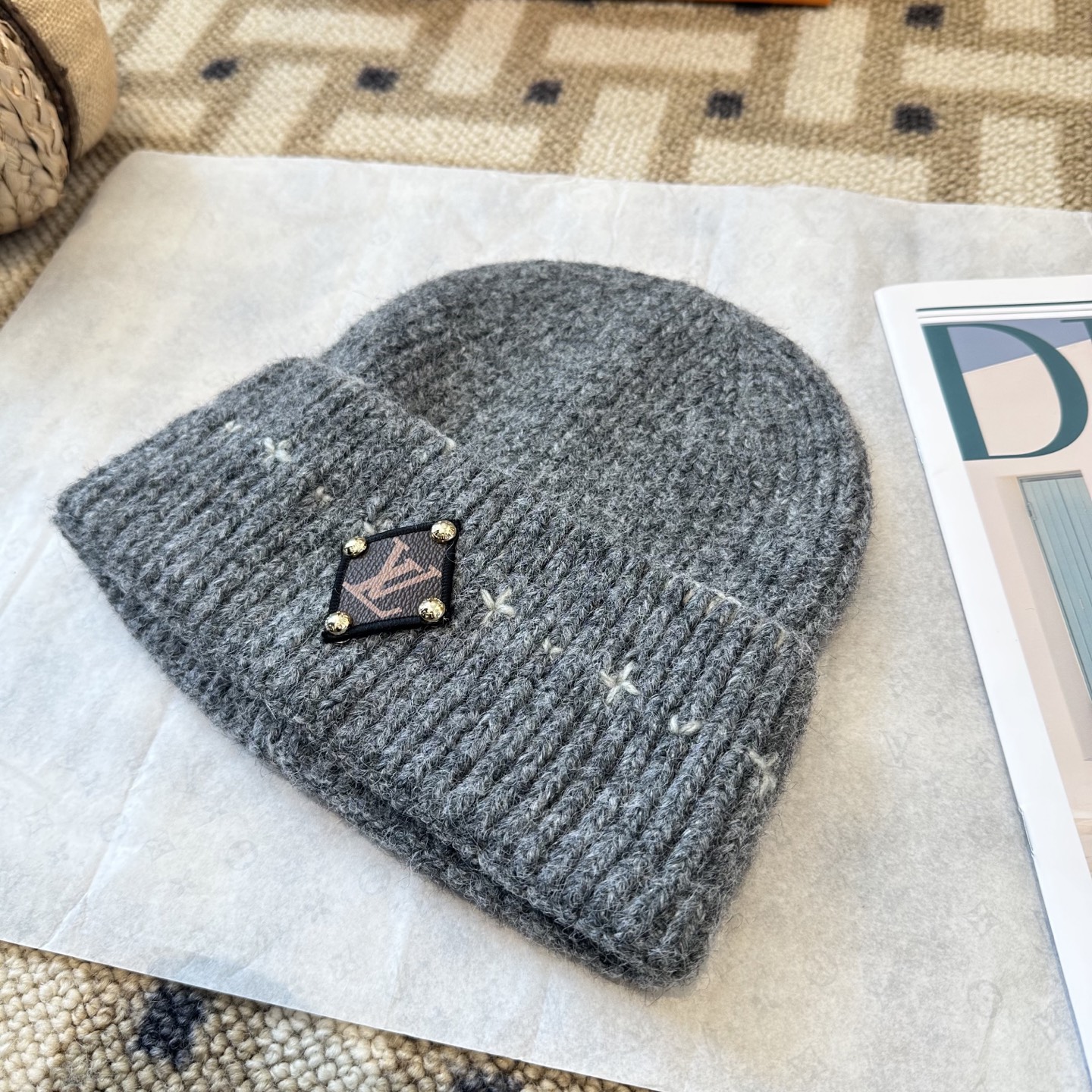 Lv路易威登针织毛线帽，男女同款
