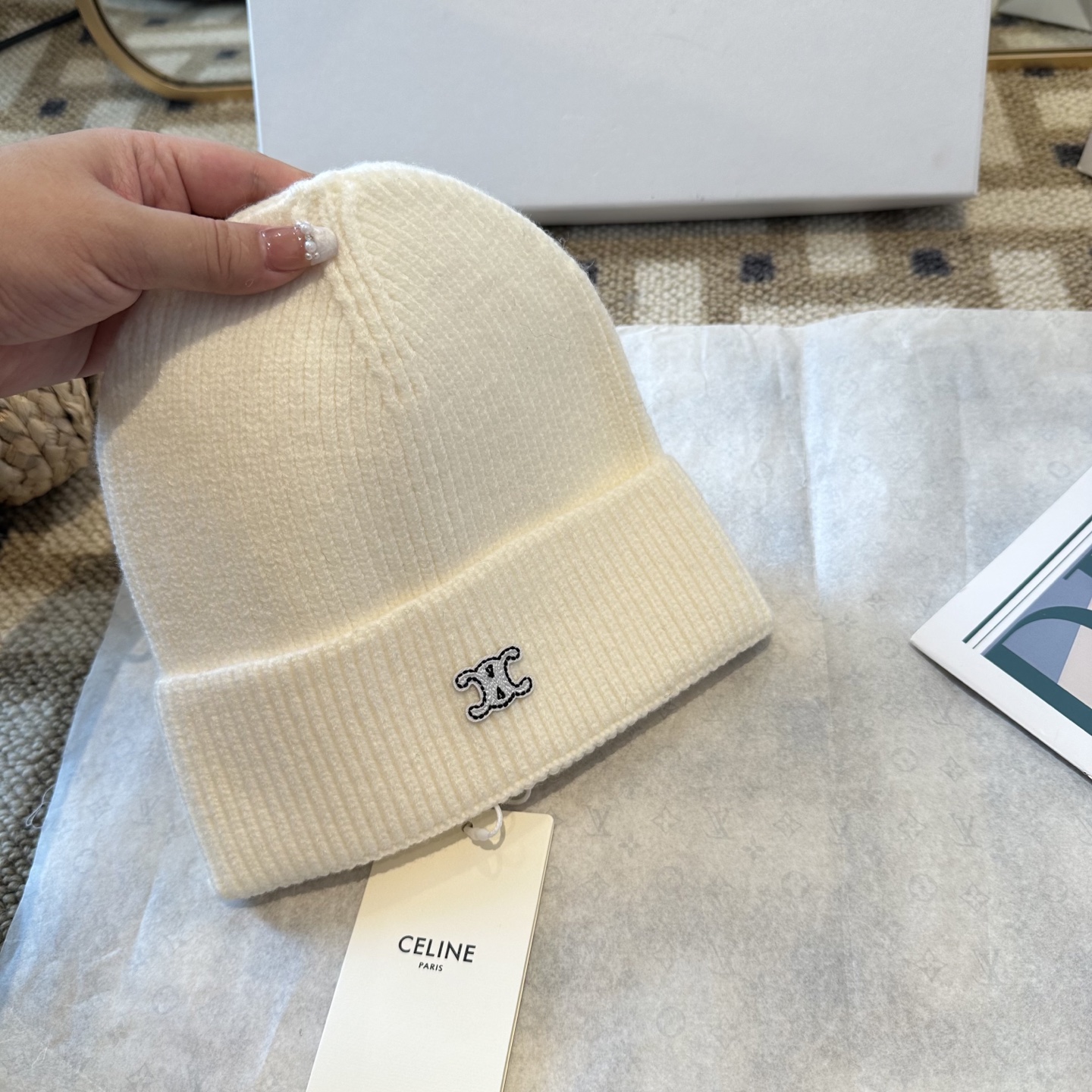 Celine 赛琳 2025秋冬新款毛线帽，男女款针织帽，