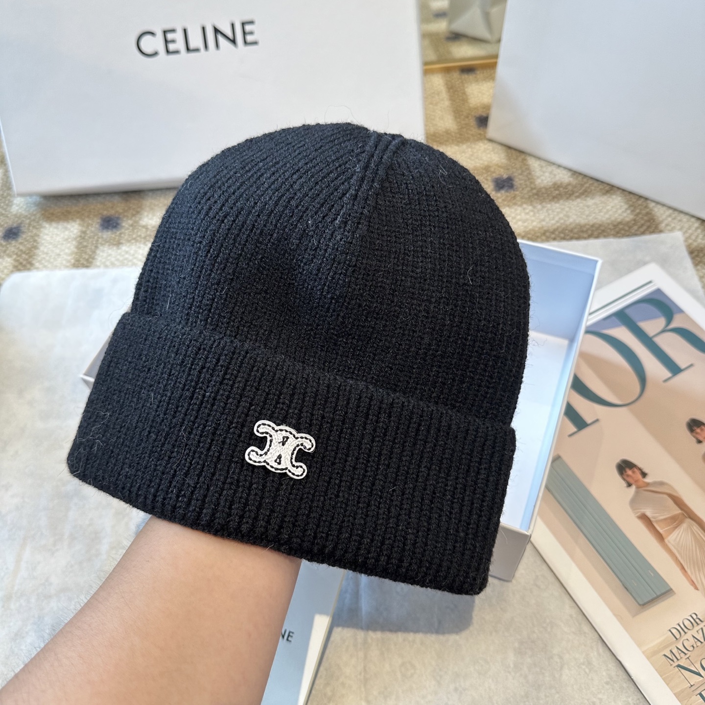 Celine 赛琳 2025秋冬新款毛线帽，男女款针织帽