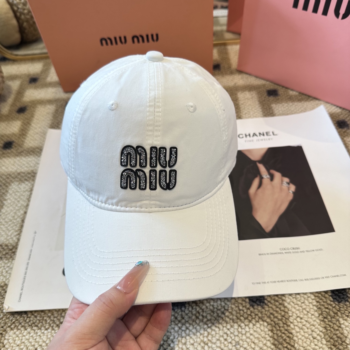谬谬miumiu 原单 新款棒球帽，正品开模订制，原版做工细致质量超赞！