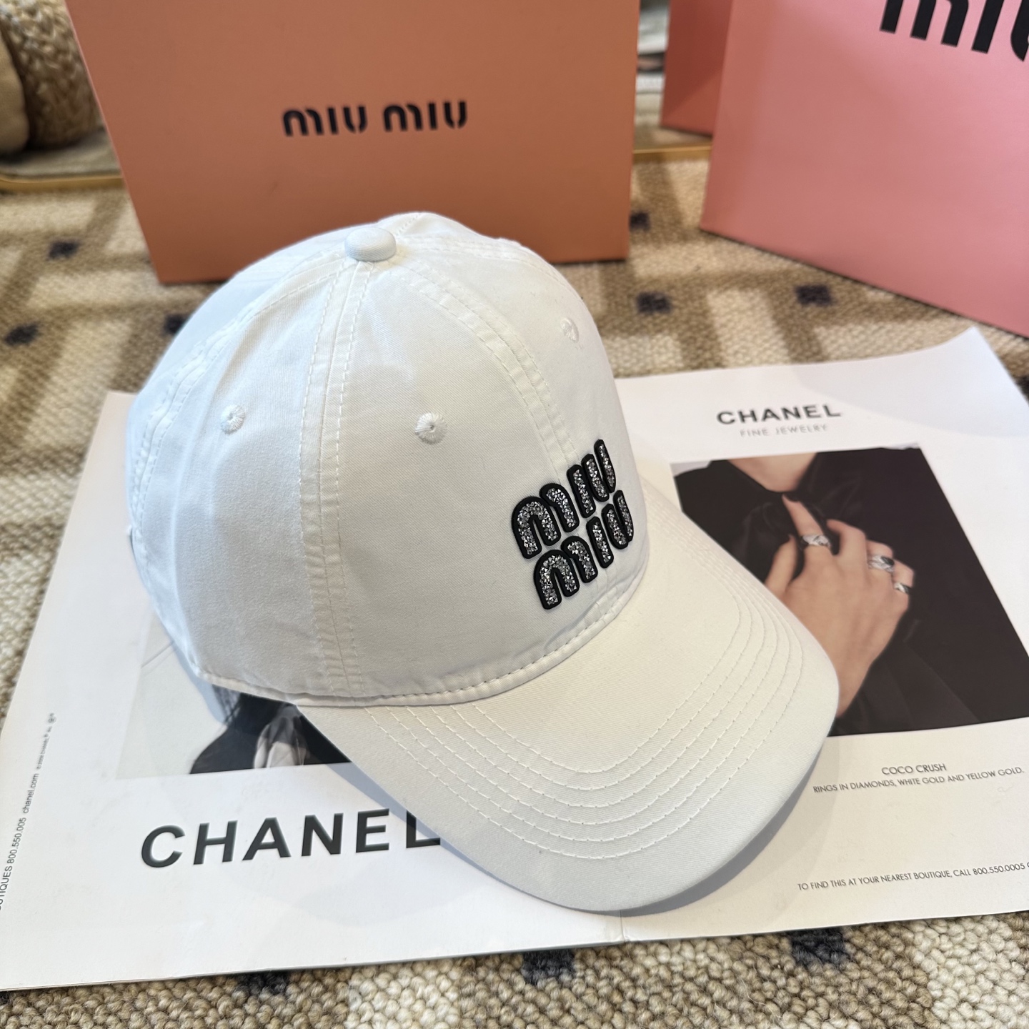 谬谬miumiu 原单 新款棒球帽，正品开模订制，原版做工细致质量超赞！
