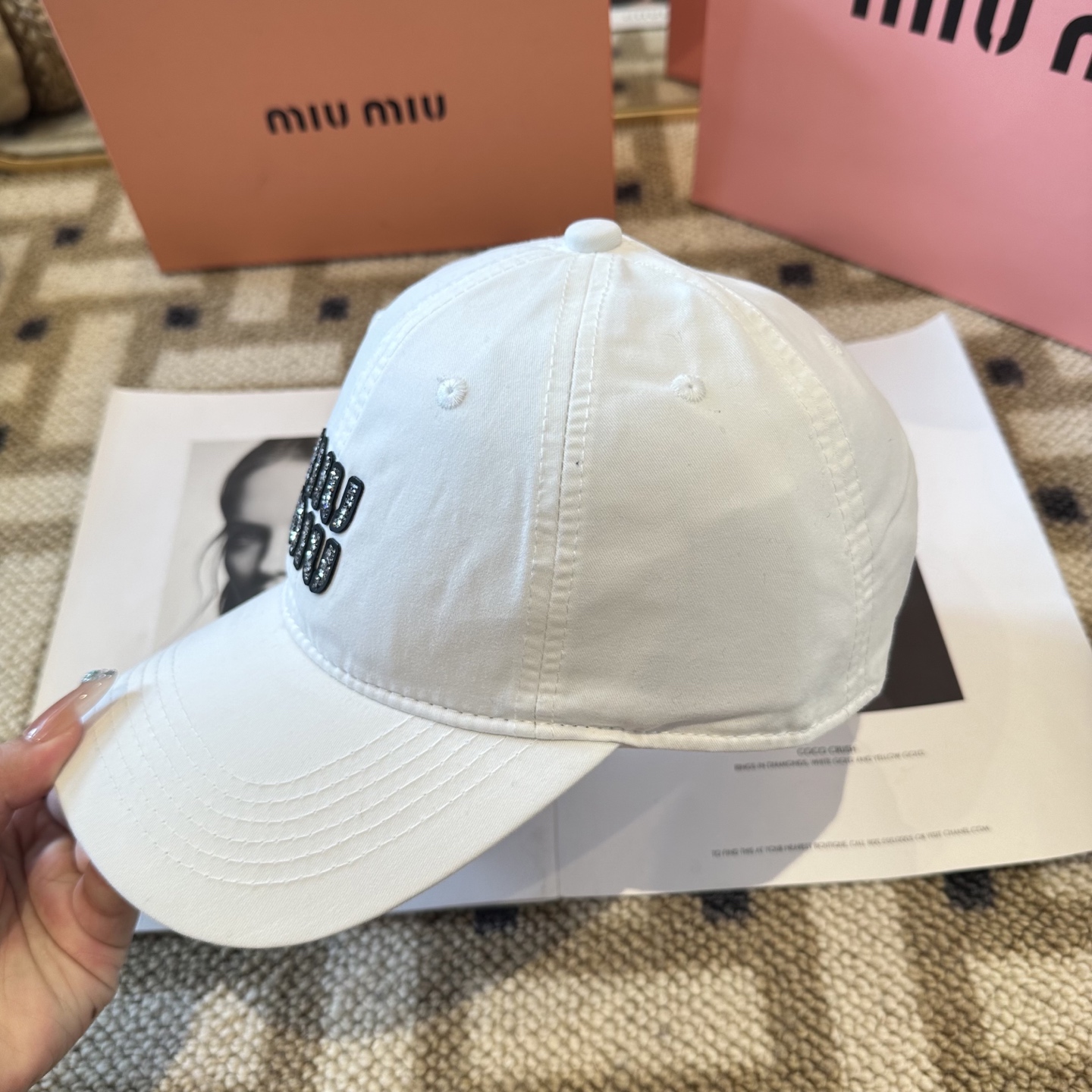 谬谬miumiu 原单 新款棒球帽，正品开模订制，原版做工细致质量超赞！