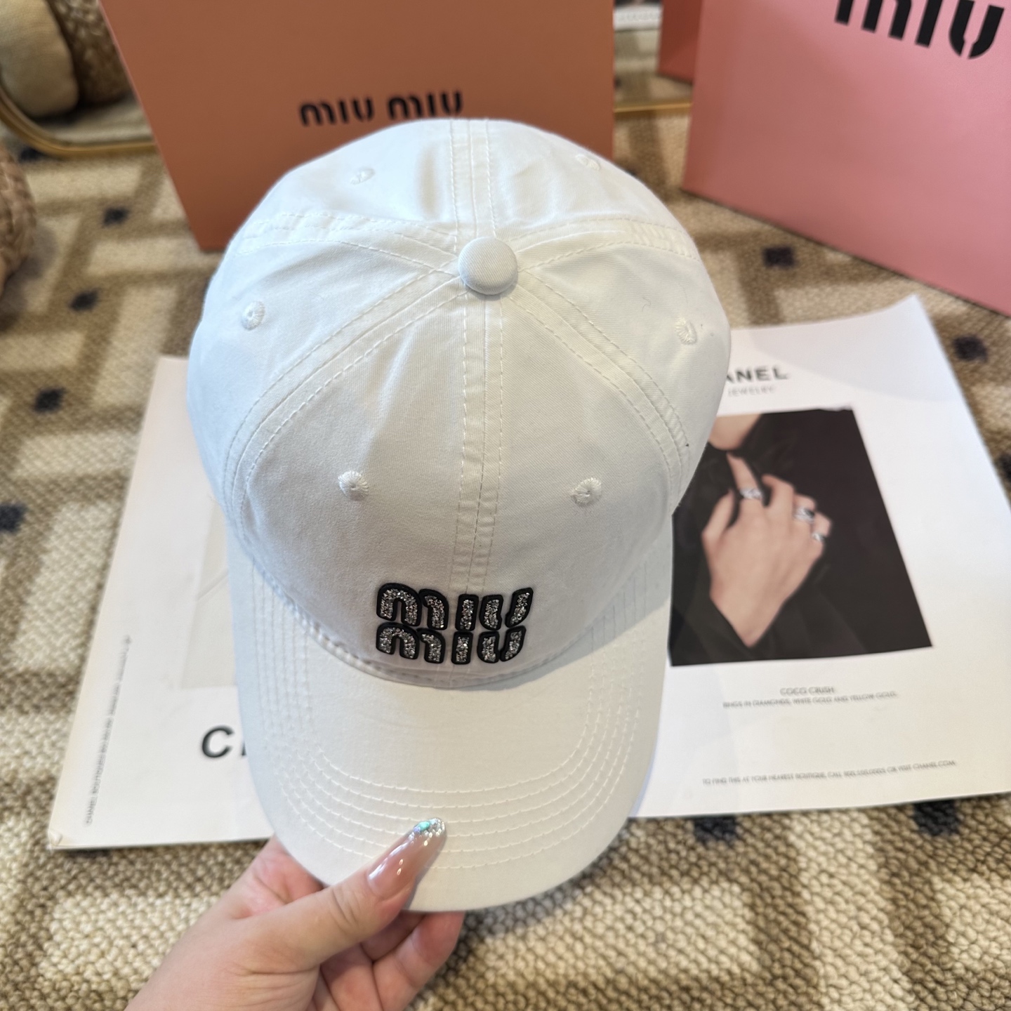 谬谬miumiu 原单 新款棒球帽，正品开模订制，原版做工细致质量超赞！