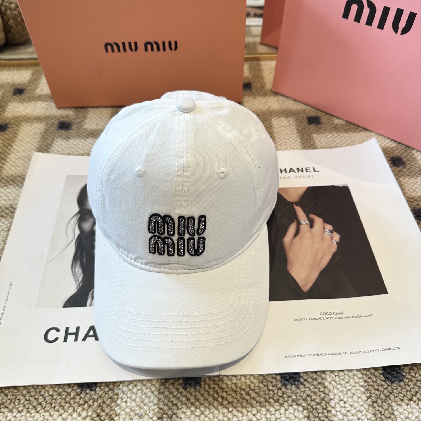 谬谬miumiu 原单 新款棒球帽，正品开模订制，原版做工细致质量超赞！