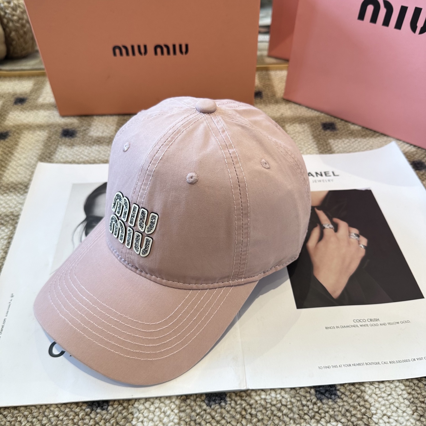 谬谬miumiu 原单 新款棒球帽，正品开模订制，原版做工细致质量超赞！