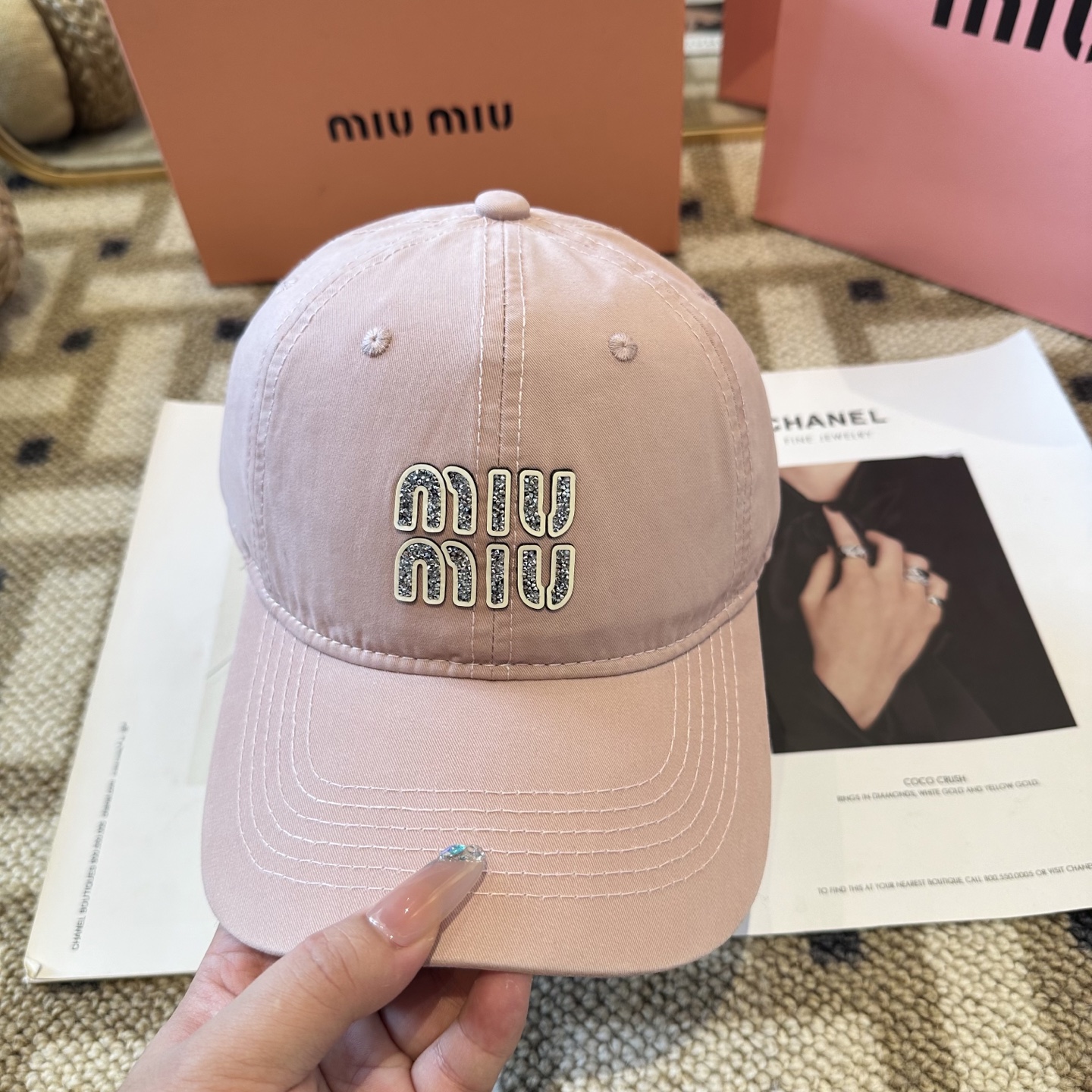 谬谬miumiu 原单 新款棒球帽，正品开模订制，原版做工细致质量超赞！
