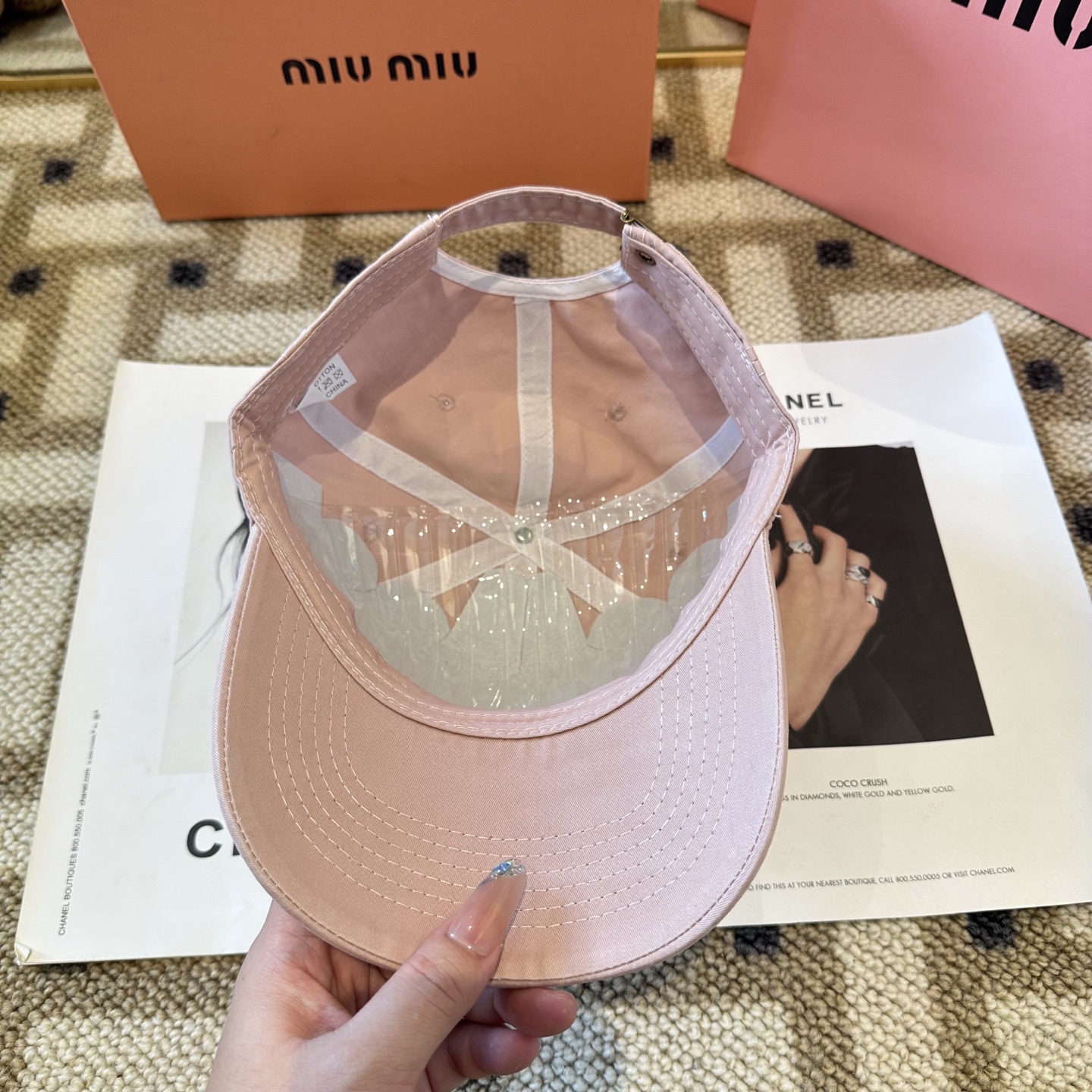 谬谬miumiu 原单 新款棒球帽，正品开模订制，原版做工细致质量超赞！